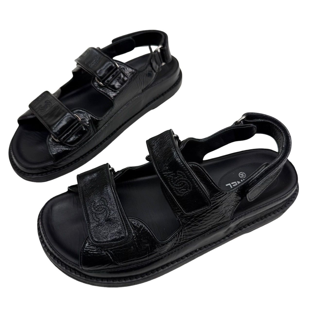 Chanel Chanel CC Leather Sandals Size 38 Size US 8 / IT 38 - 1 Thumbnail