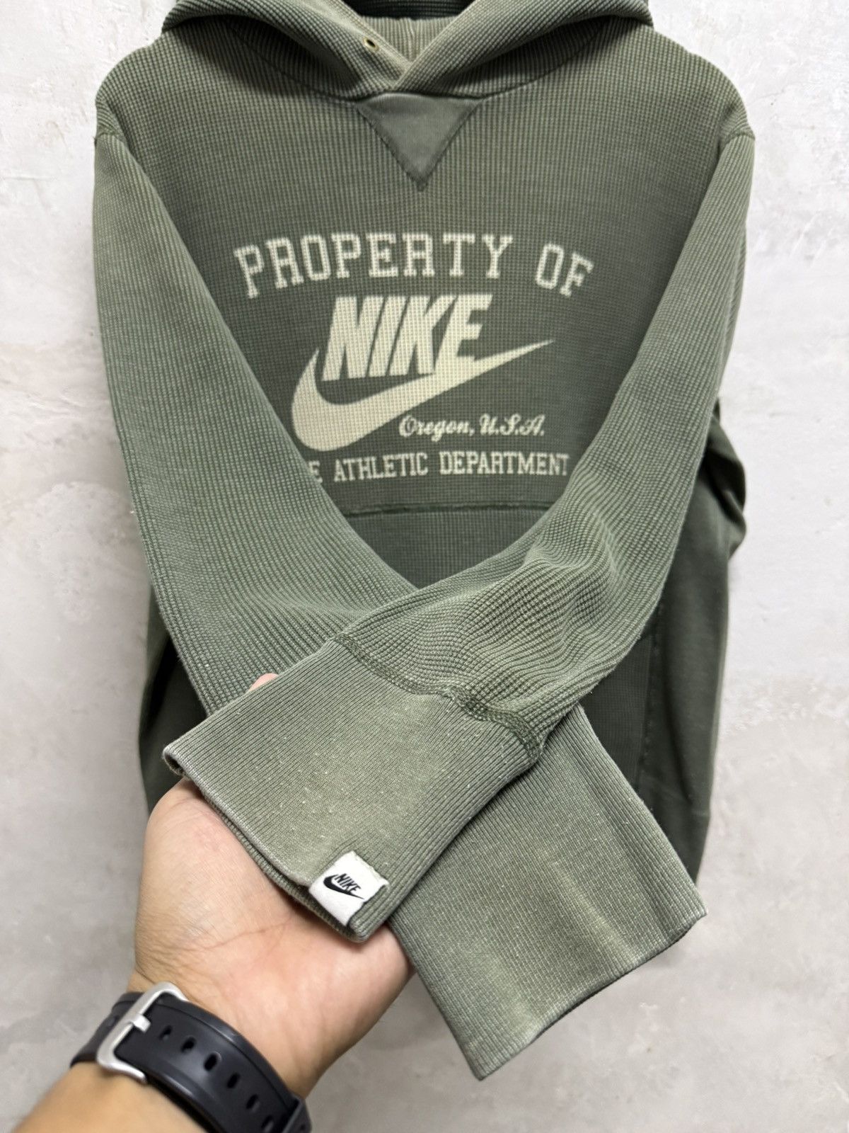Nike 2000s Nike Oregon Waffle Hoodie Size US L / EU 52-54 / 3 - 3 Thumbnail