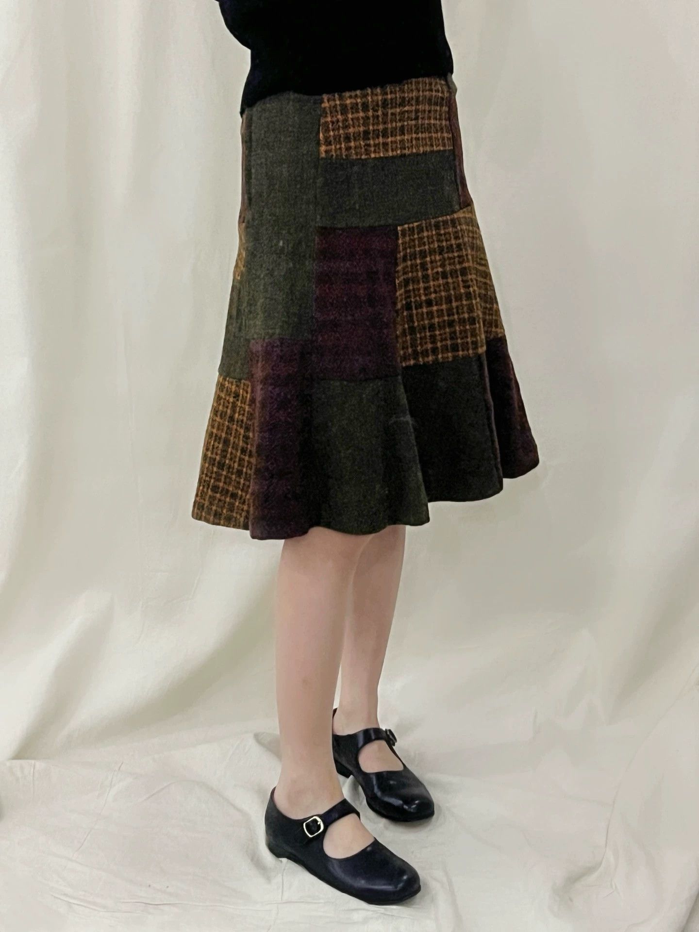 Comme des Garcons Comme des Garçons Tricot Color Blocked Wool Skirt S Size 26" / US 2 / IT 38 - 6 Thumbnail