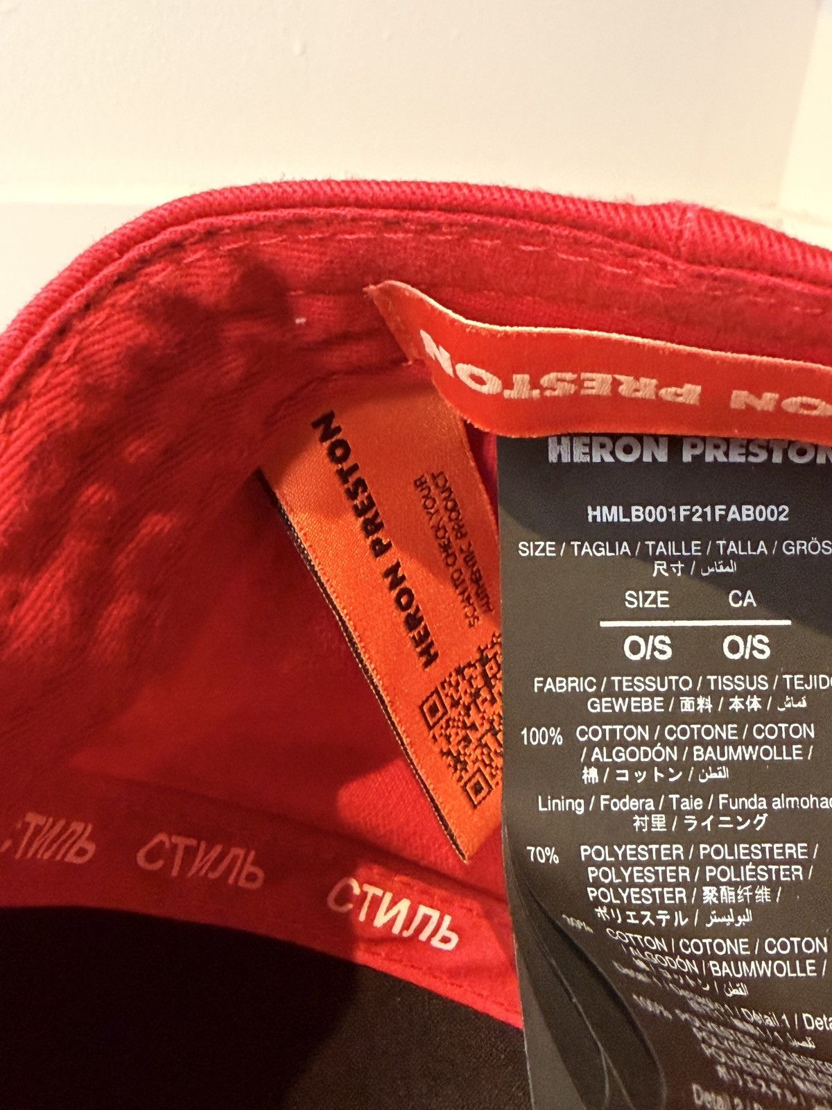 Heron Preston Heron Preston ‘Ctnmb’ Red Sports Cap Size ONE SIZE - 5 Thumbnail