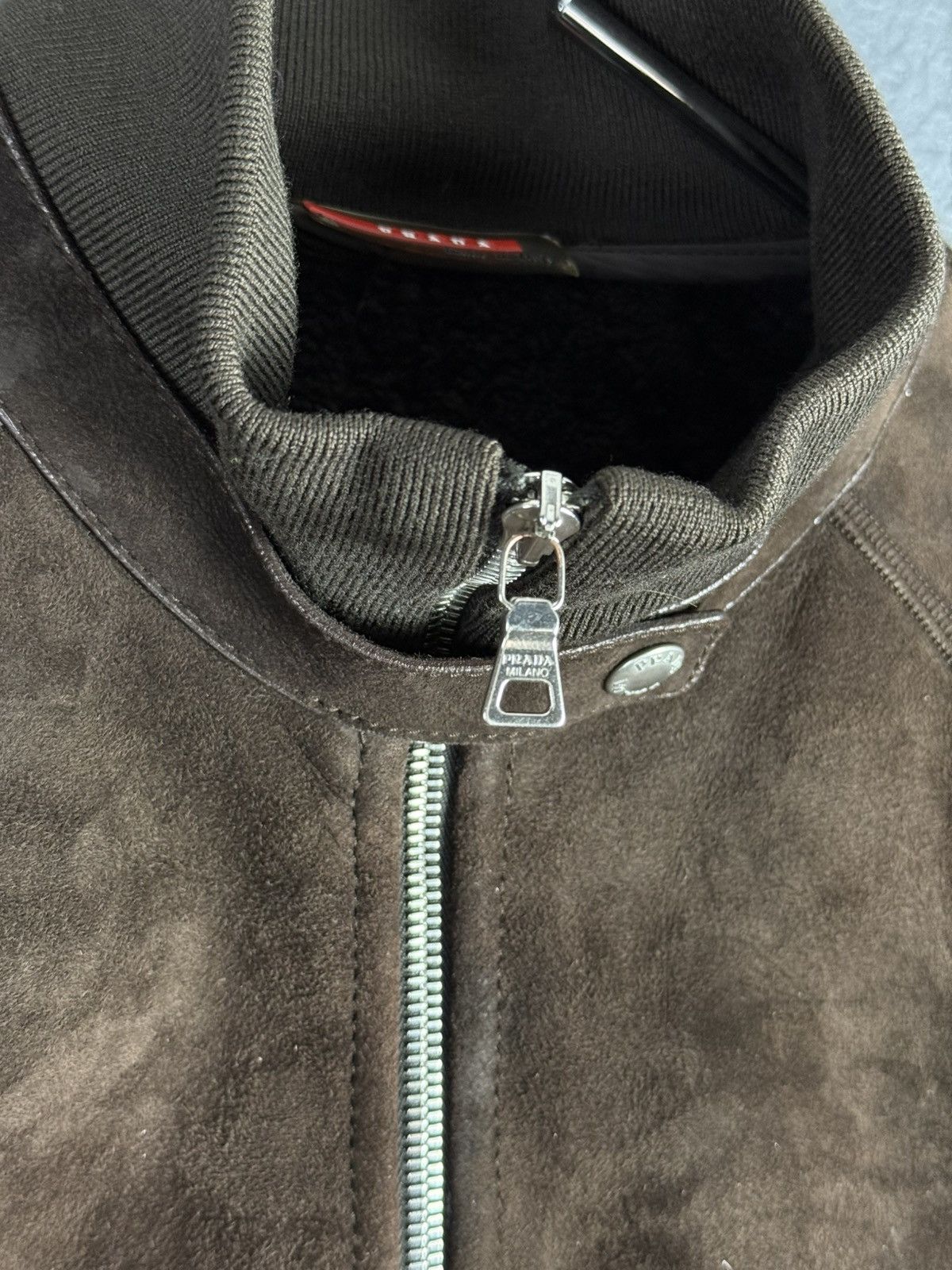 Prada 2000s Prada Brown Shearling Leather Jacket Women's Size L / US 10 / IT 46 - 14 Thumbnail