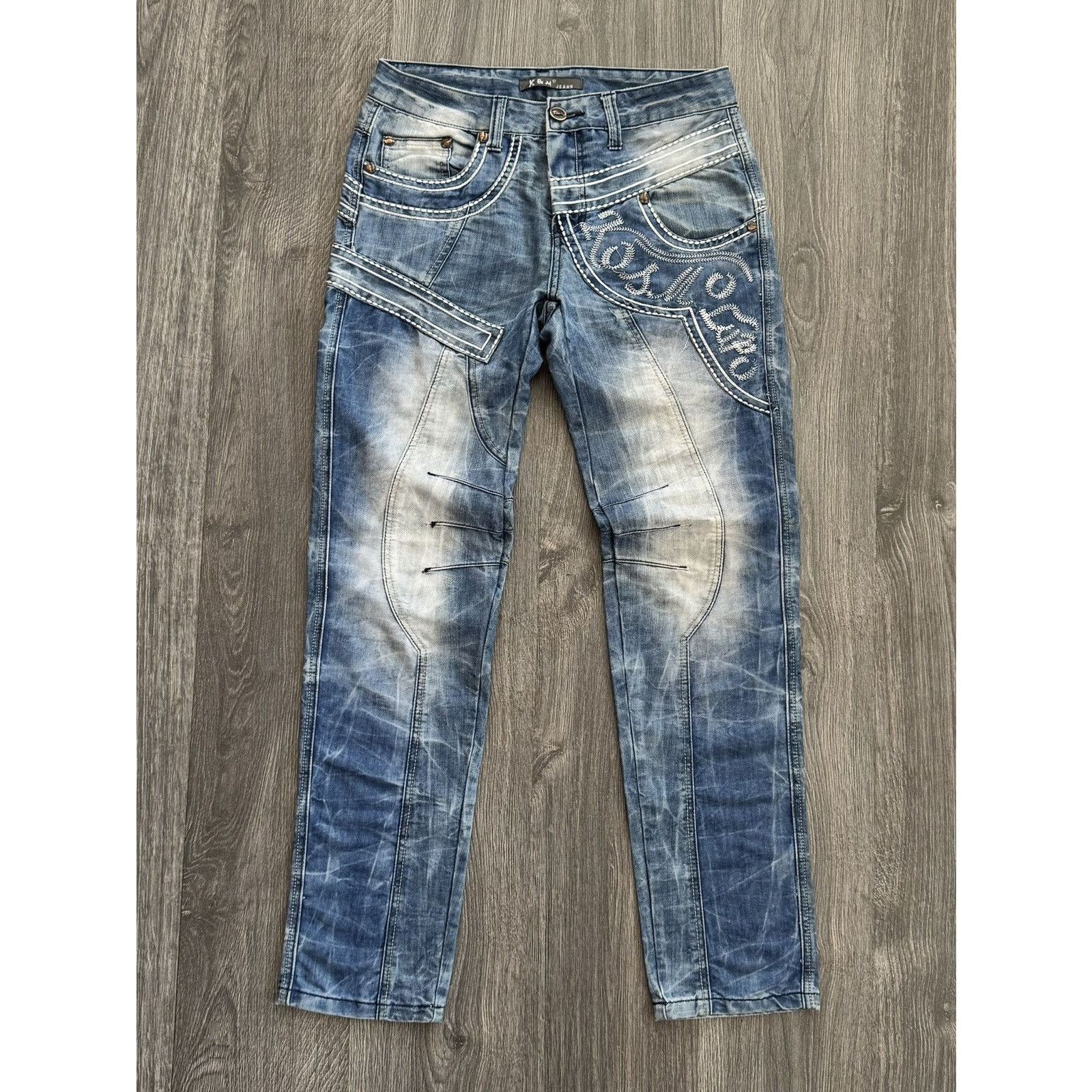 Japanese Brand Y2K Avant Garde Cosmo Lupo Vintage Jeans Size US 31 - 1 Thumbnail