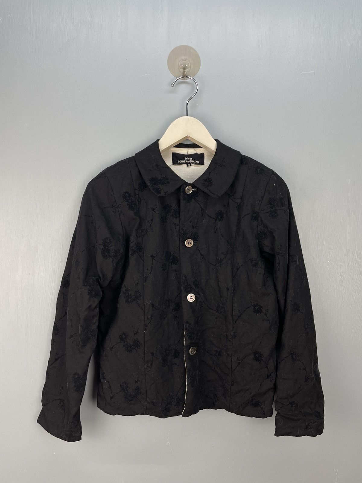 Mens Comme shops des Garcons Homme AD2002 Button Up Jacket Size M BLACK