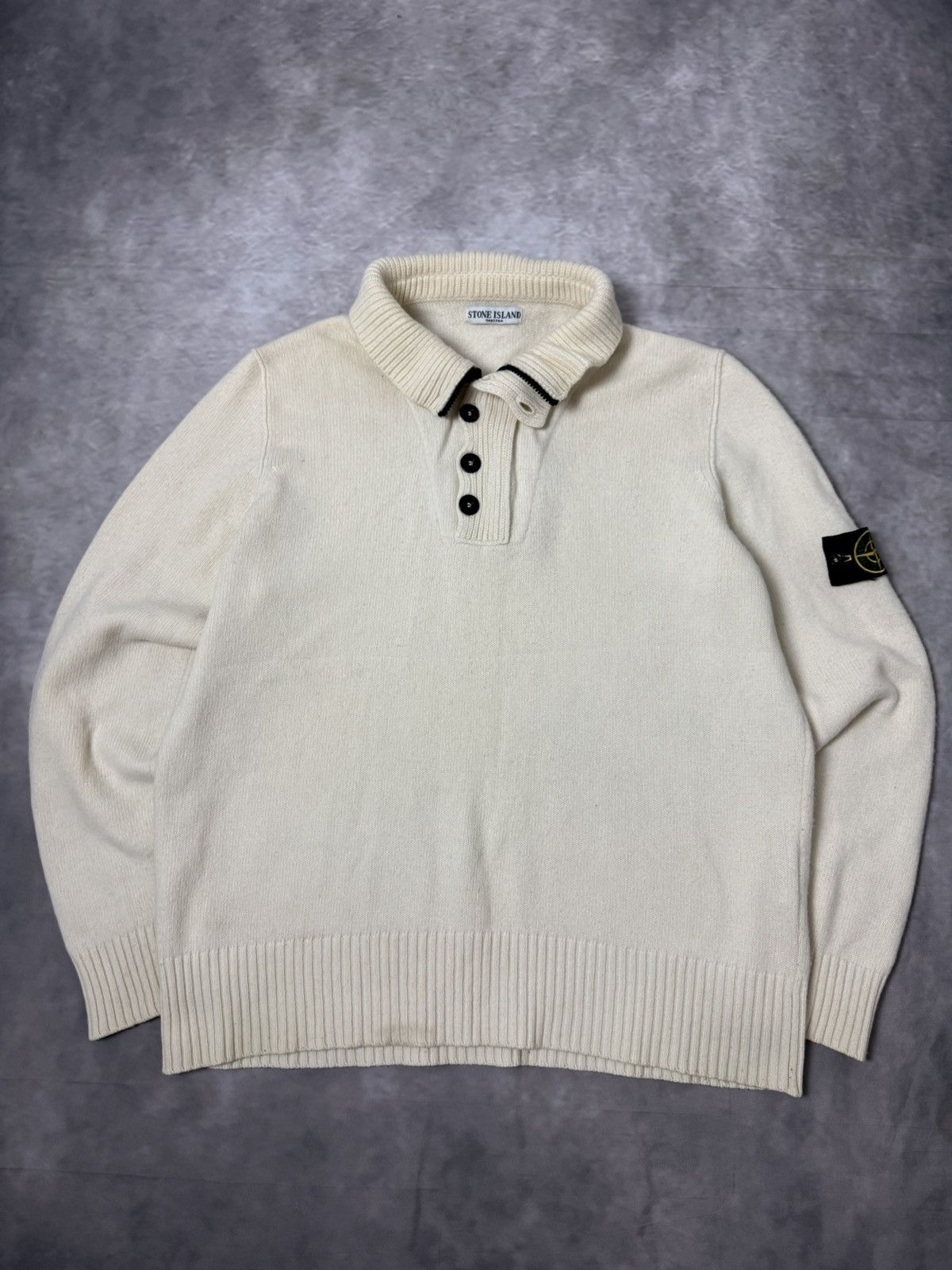Stone Island Stone Island Knit Sweater – XL – Beige Size US XL / EU 56 / 4 - 3 Thumbnail