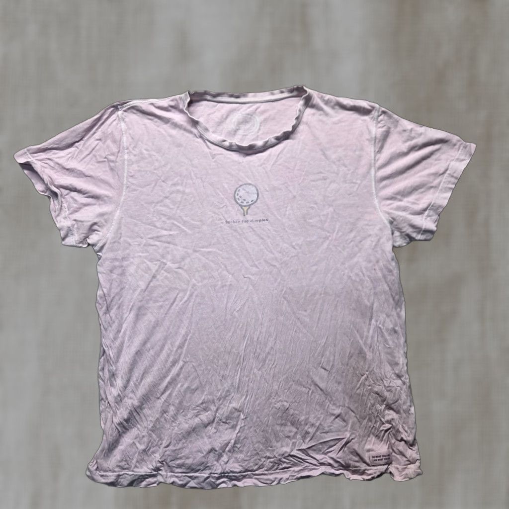 Life is Good Life is Good Shirt Pink Outdoor Casual Crew Neck Short Sleeve Women XL Size XL / US 12-14 / IT 48-50 - 1 Thumbnail