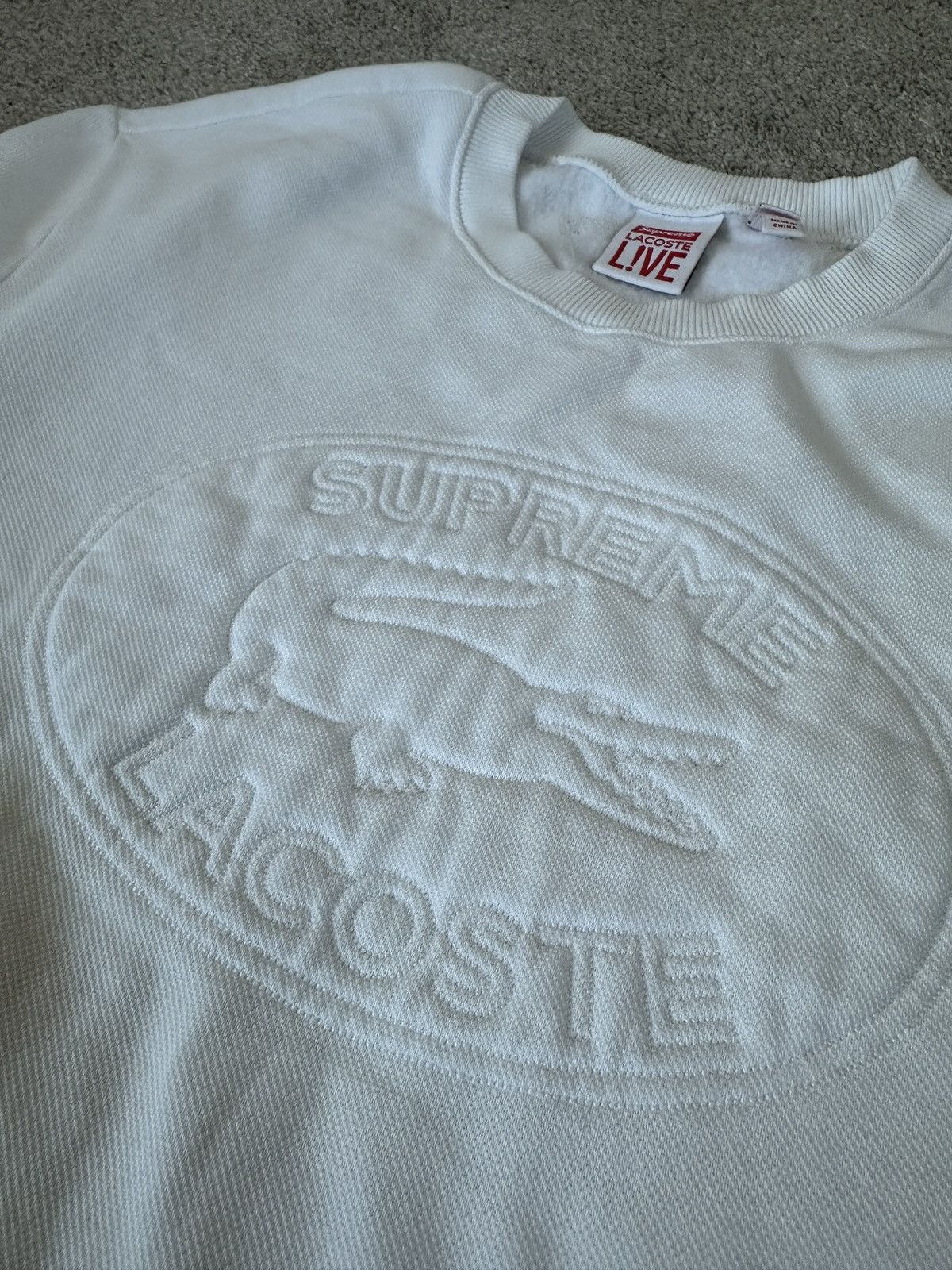 Supreme lacoste pique crewneck hotsell