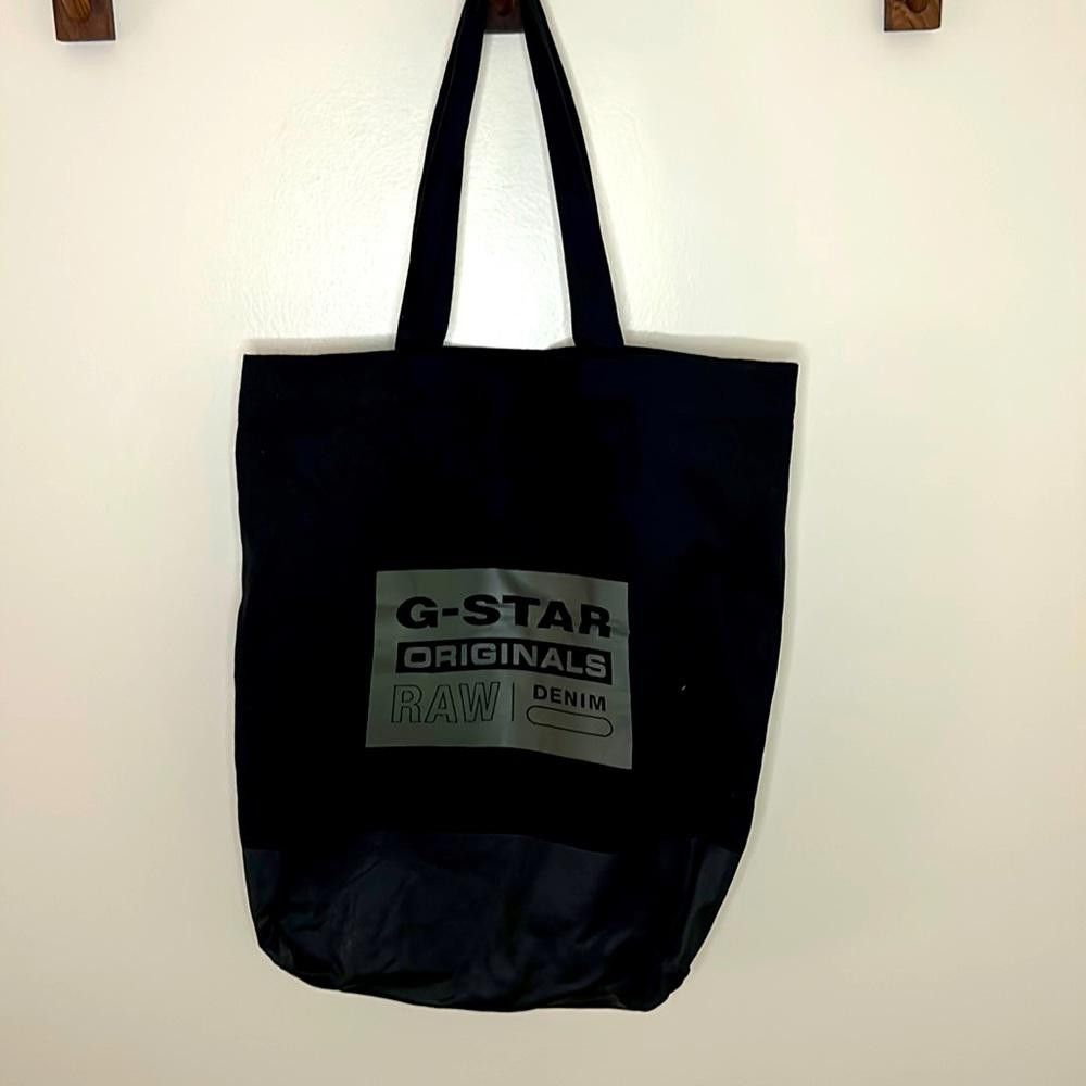 Designer Canvas Shopper - G-Star- 100% Ctn - army green printed blk Size ONE SIZE - 1 Thumbnail