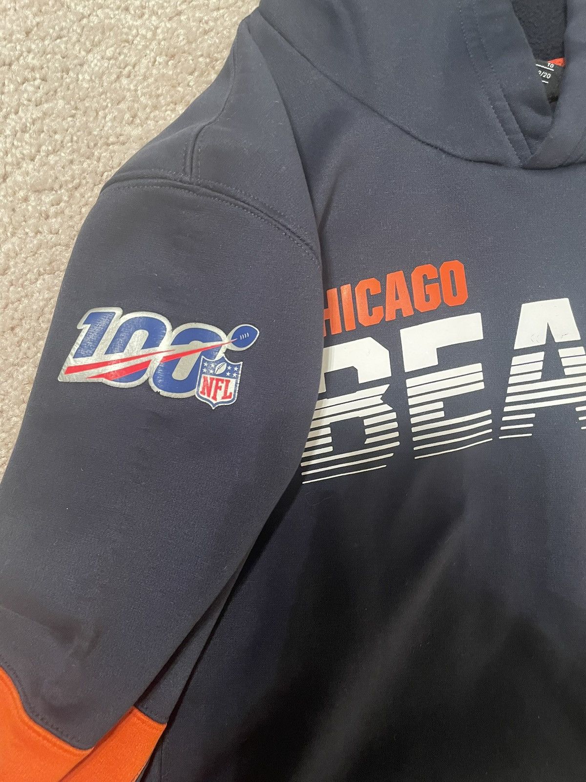 Nike Youth XL NFL 100 Chicago Bears On Field Hoodie Size US S / EU 44-46 / 1 - 4 Thumbnail