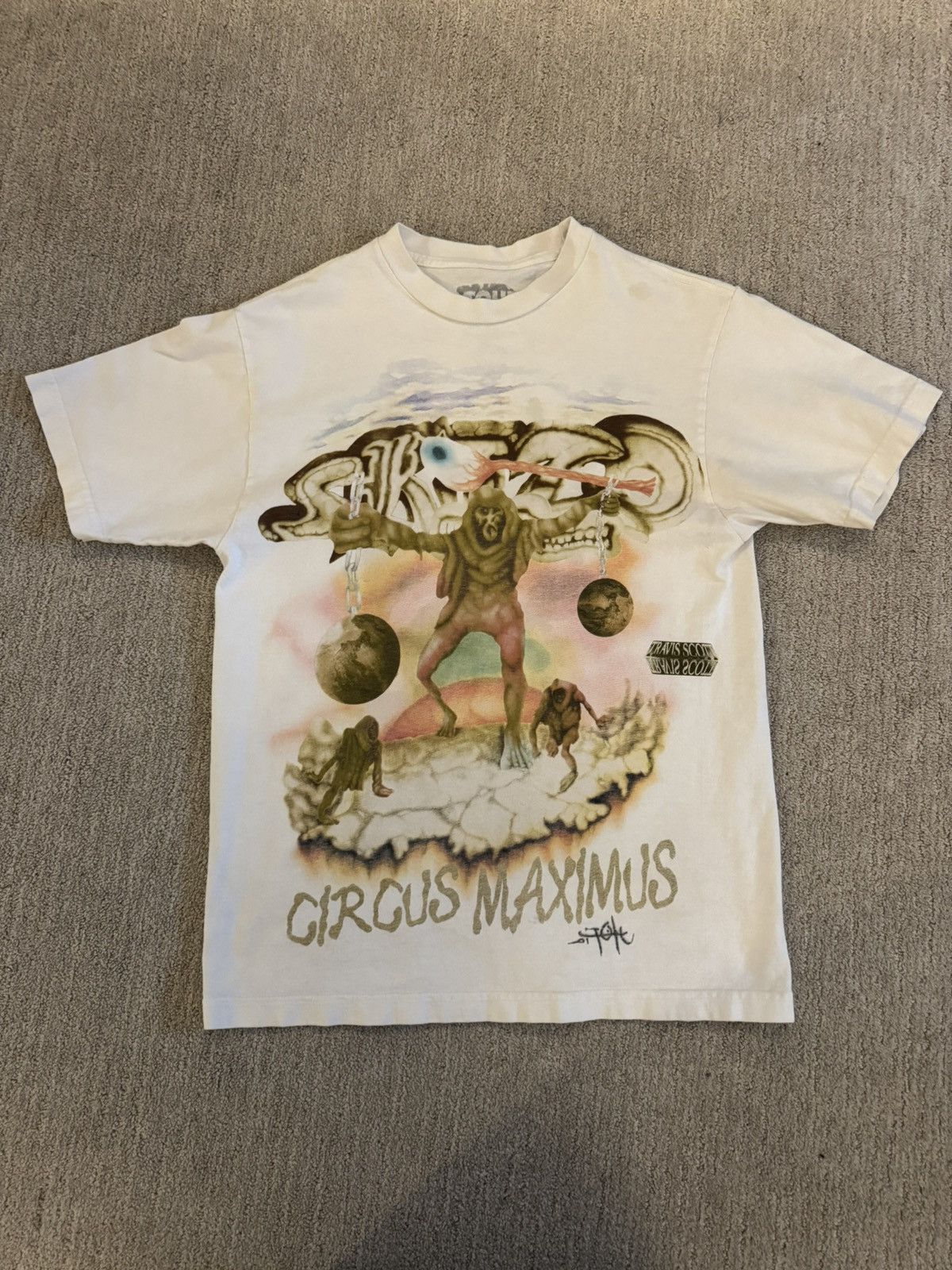 Travis Scott Travis Scott Utopia Circus Maximus Tour Skitzo T-shirt Size US M / EU 48-50 / 2 - 1 Thumbnail