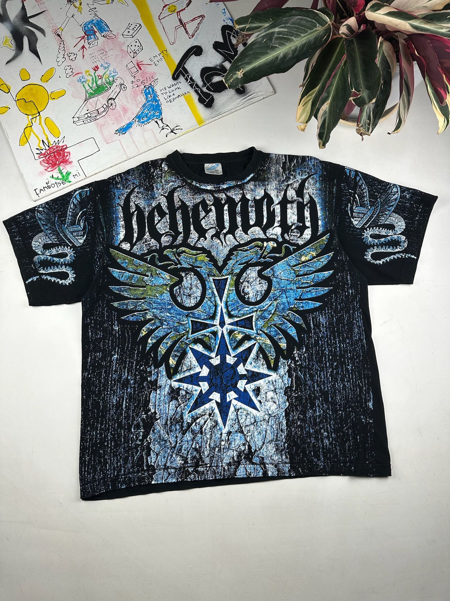Band Tees Vintage Behemoth Allover Printed Band T Shirt Size US XL / EU 56 / 4 - 1 Thumbnail