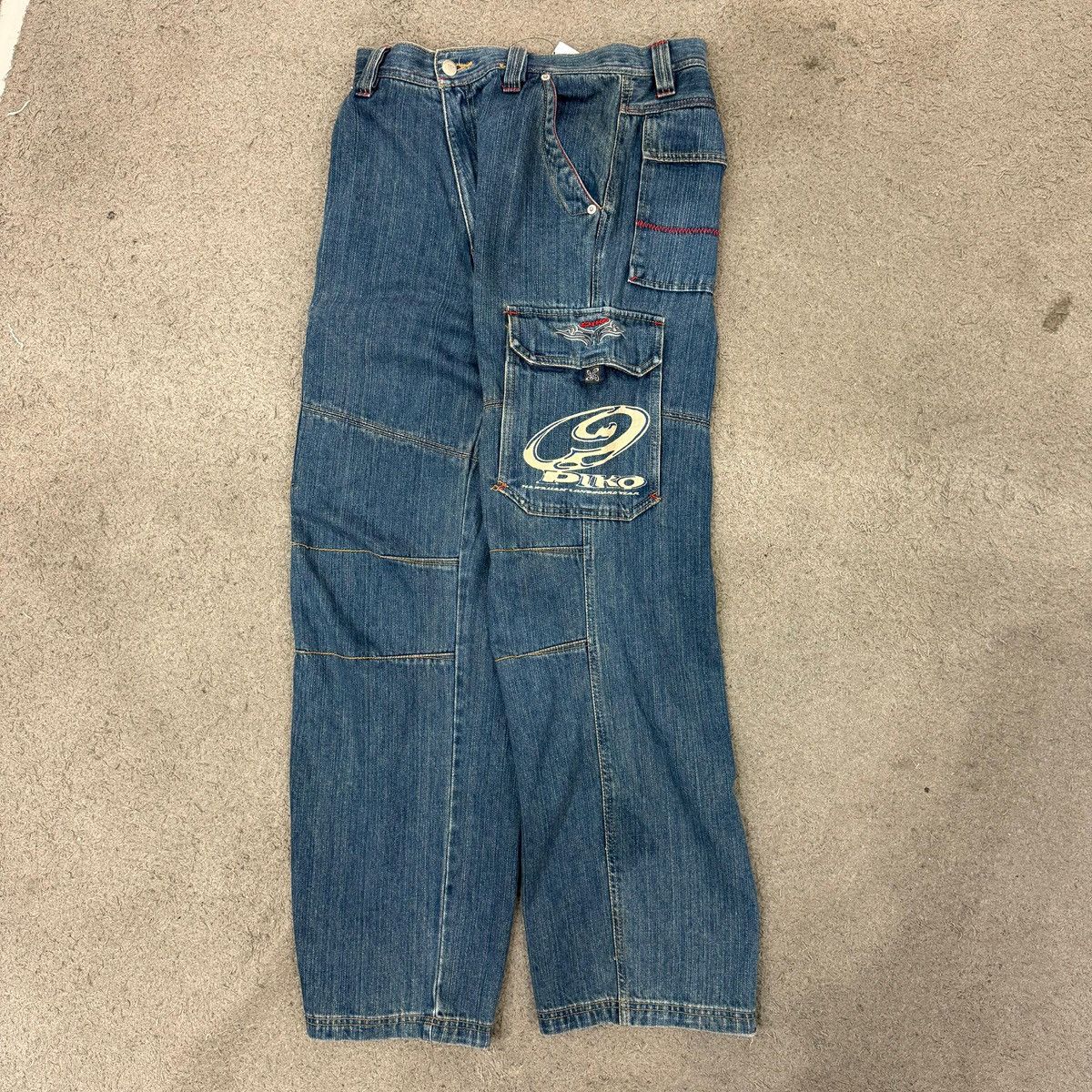 Japanese Brand Piko Y2K Double Knee Cargo Denim Vintage Japanese Brand Size US 30 / EU 46 - 2 Thumbnail