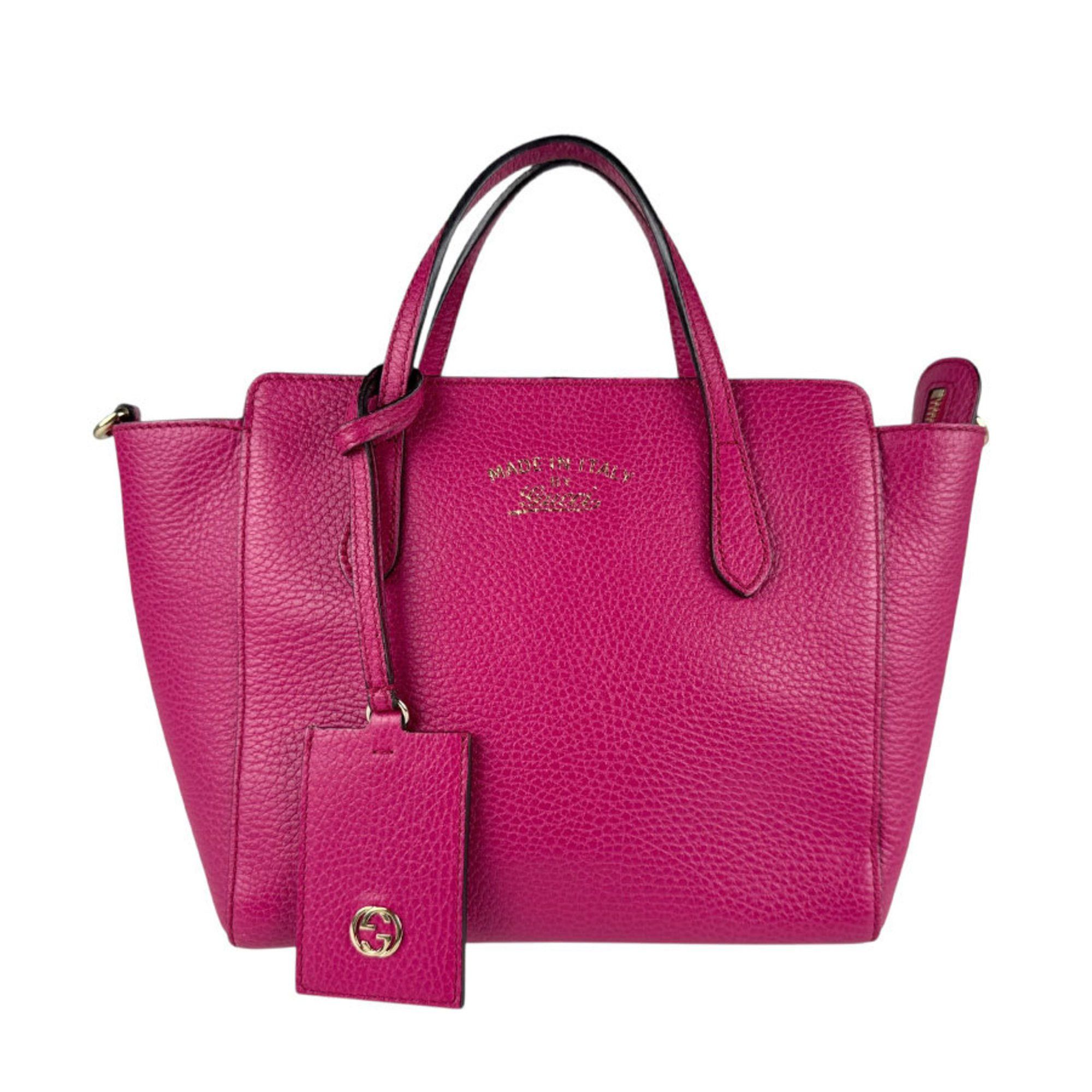 Gucci Handbag Shoulder Bag Leather Magenta Pink Women's 368827 Z5161