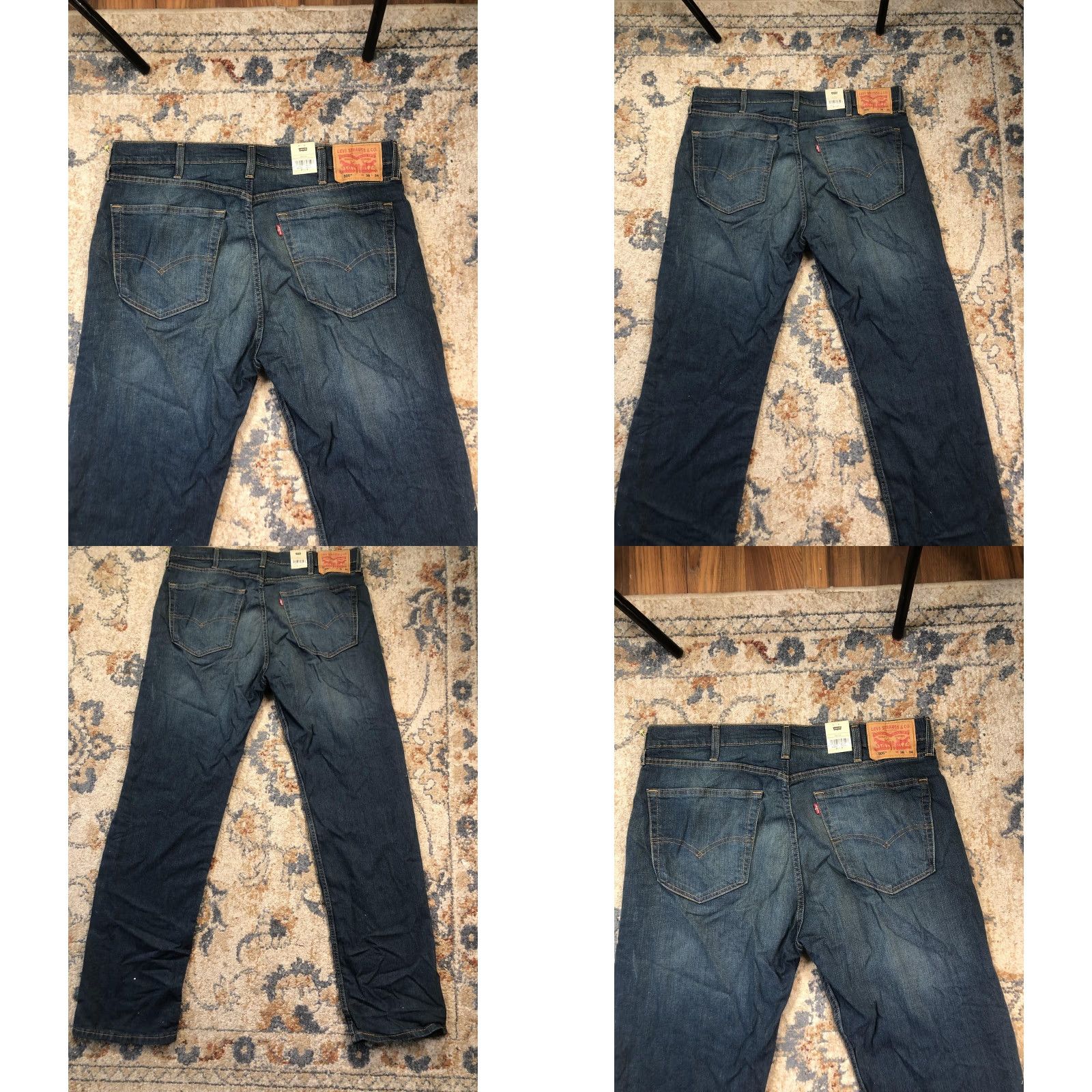Levi's Levi's 505 Regular Jeans Mens 38x34 Blue Medium Wash Straight Leg Stretch Denim Shirt? Size US 38 / EU 54 - 8 Thumbnail