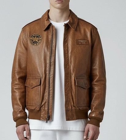 Ralph Lauren Ralph Lauren A-2 Leather Flight Jacket Distressed Bomber Size US L / EU 52-54 / 3 - 6 Thumbnail