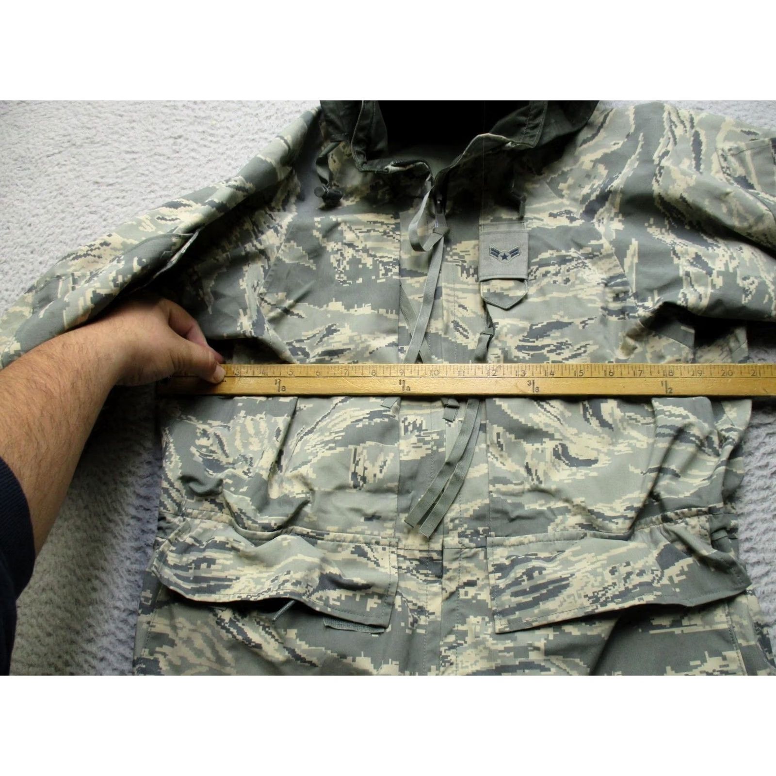 Vintage USAF APECS Parka Jacket Mens Small Short Digital Tiger Stripe Camo Hooded Valley Size US 29 - 5 Thumbnail