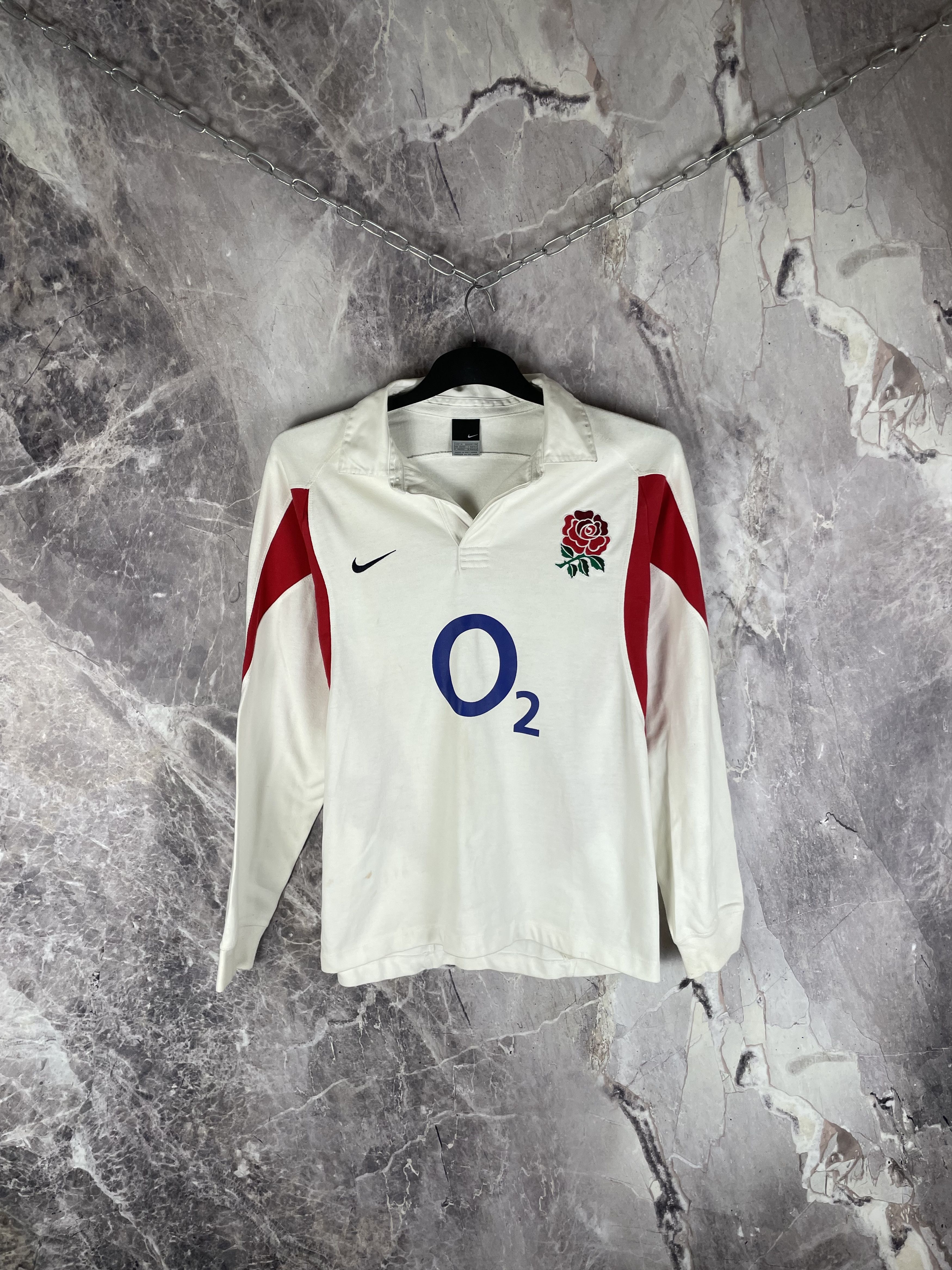 Nike Nike Rugby England Vintage Long Sleeve Polo Shirt Size US M / EU 48-50 / 2 - 1 Thumbnail