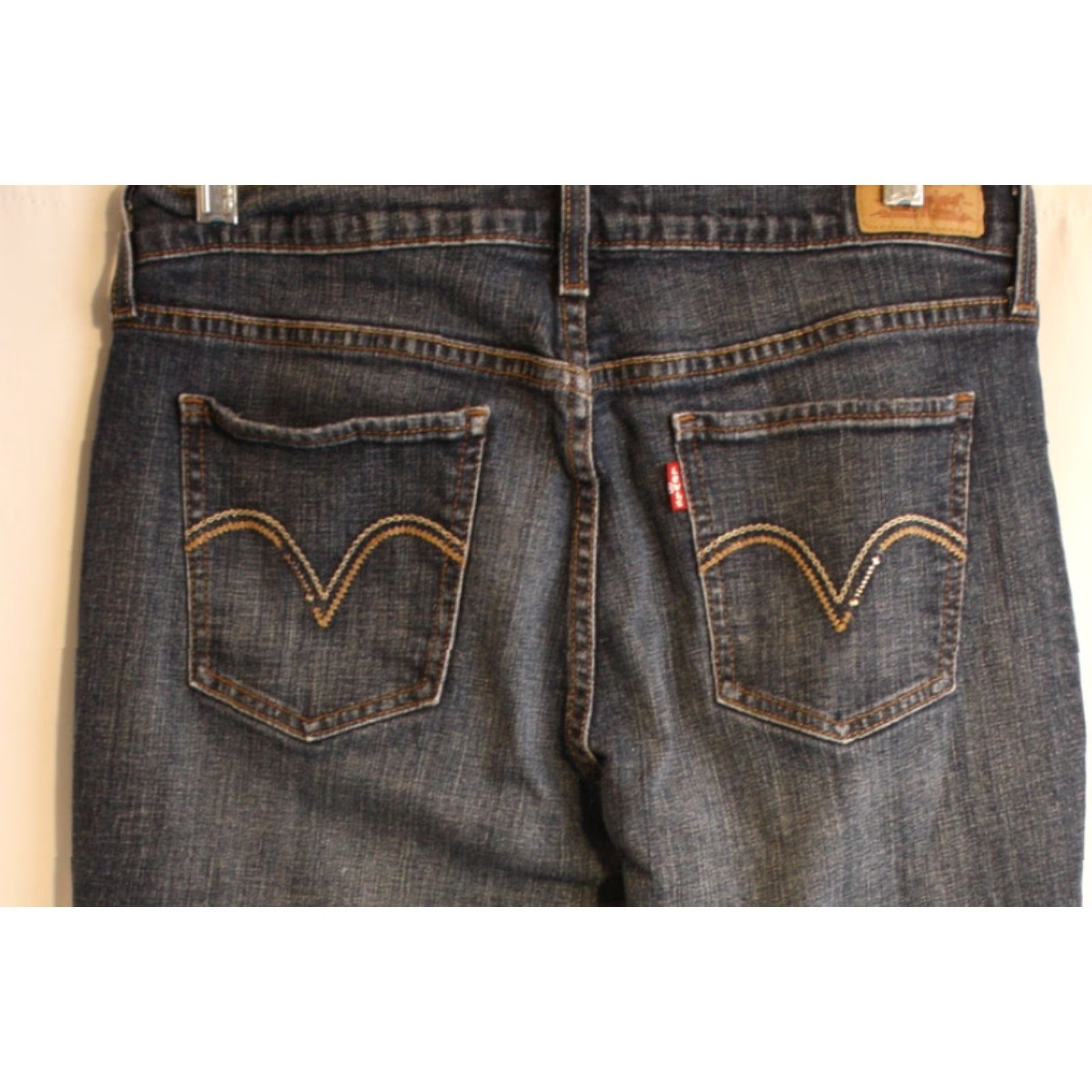 Denime Levis Boot Cut 515 Denim Jeans Size 10 S/C Brown Back Pocket Stitch Size 32" / US 10 / IT 46 - 2 Thumbnail
