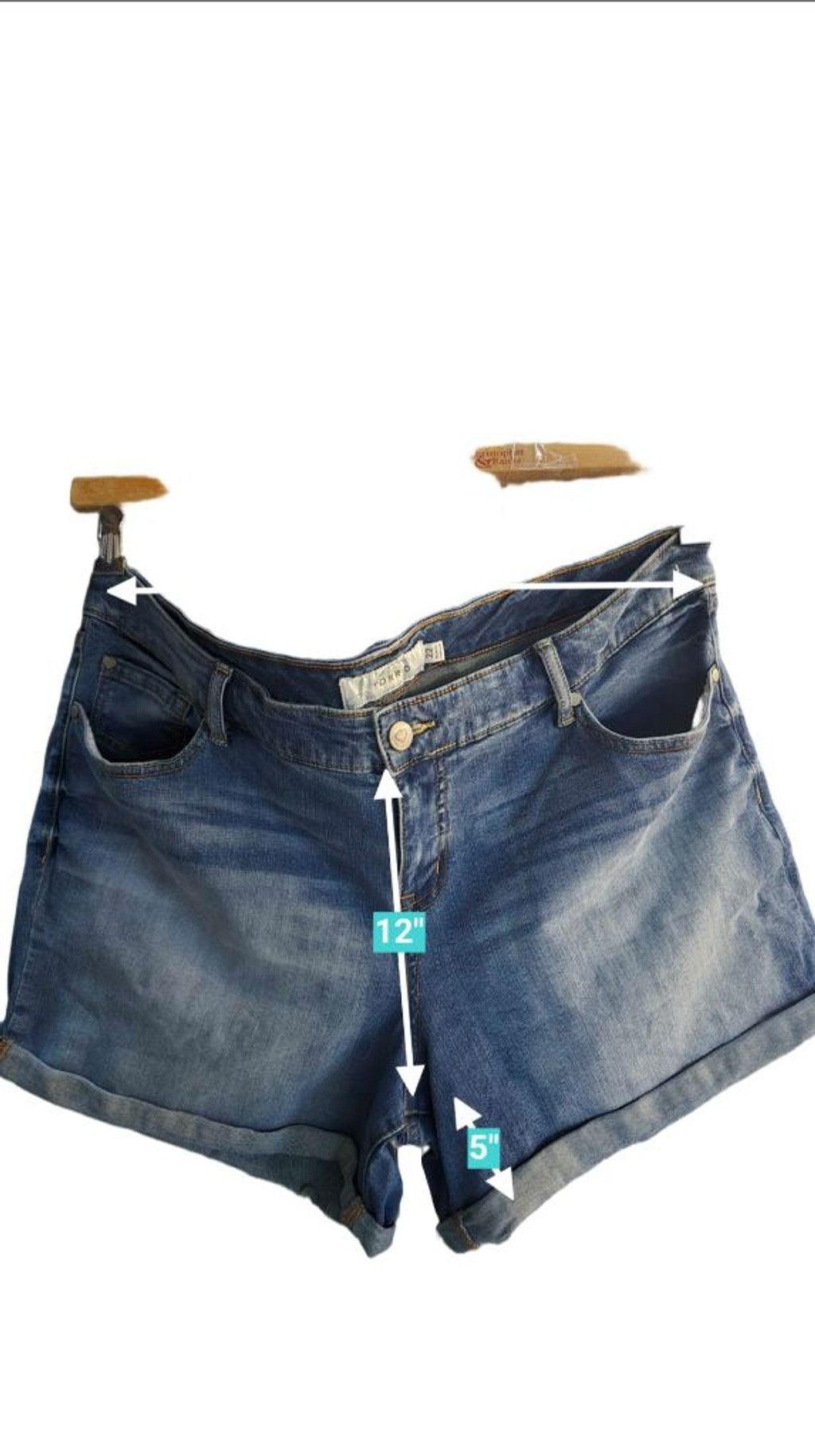 Torrid Women's TORRID Blue Denim Jean Shorts Plus Size 22 Size 40" / US 18 - 4 Thumbnail