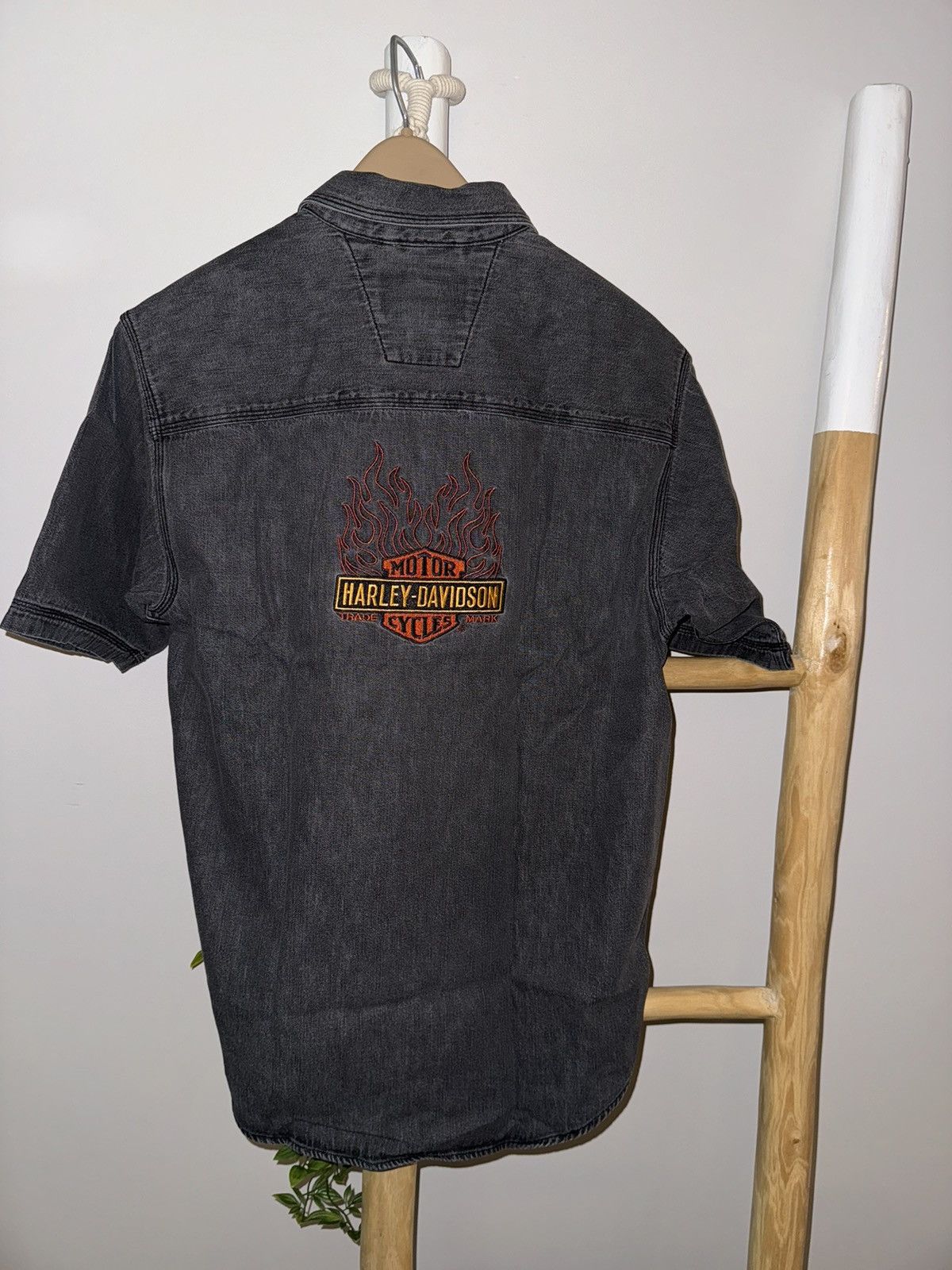 Harley Davidson Harley Davidson denim short sleeve button up shirt Size US S / EU 44-46 / 1 - 4 Thumbnail