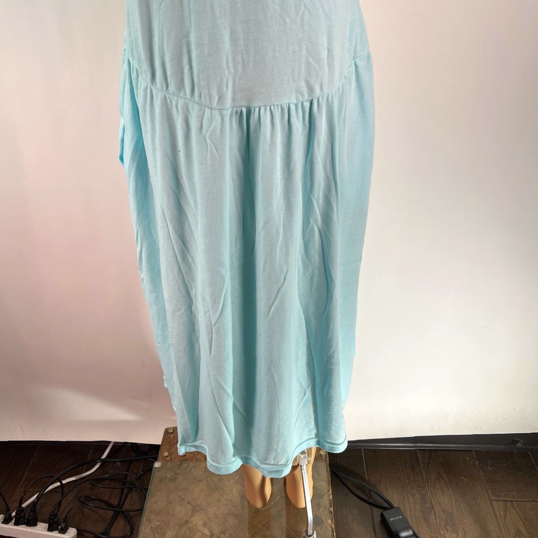 Vintage VINTAGE Favorites Womens Dress Sleeveless Scoop Neck Button Front Blue Midi Size Large Size L / US 10 / IT 46 - 6 Thumbnail