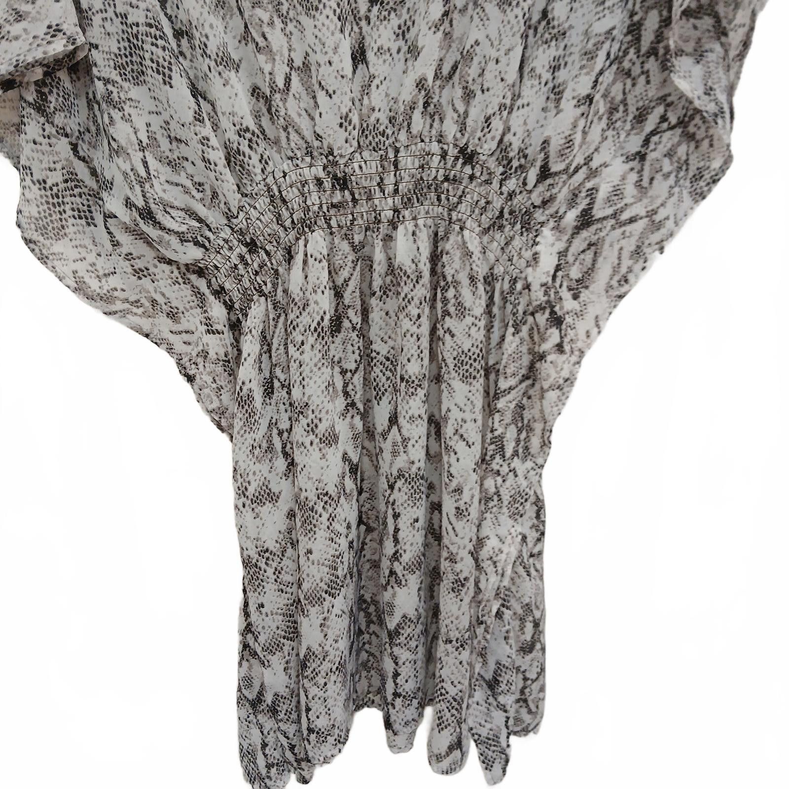 Bcbgmaxazria BCBG Maxazaria Large Snake Skin Short Kaftan Size L / US 10 / IT 46 - 7 Thumbnail