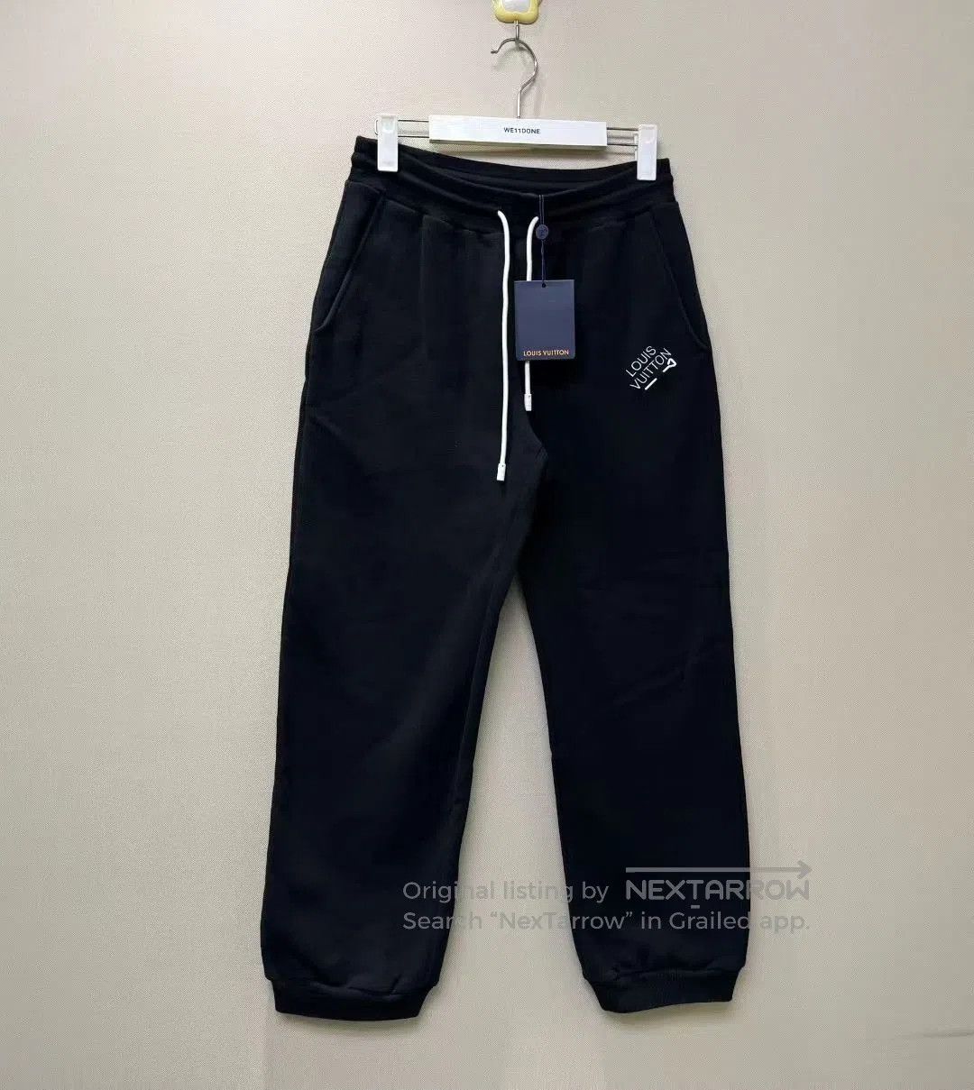Louis Vuitton Louis Vuitton Black Embroidered Letter Trousers. Size US 38 / EU 54 - 1 Thumbnail