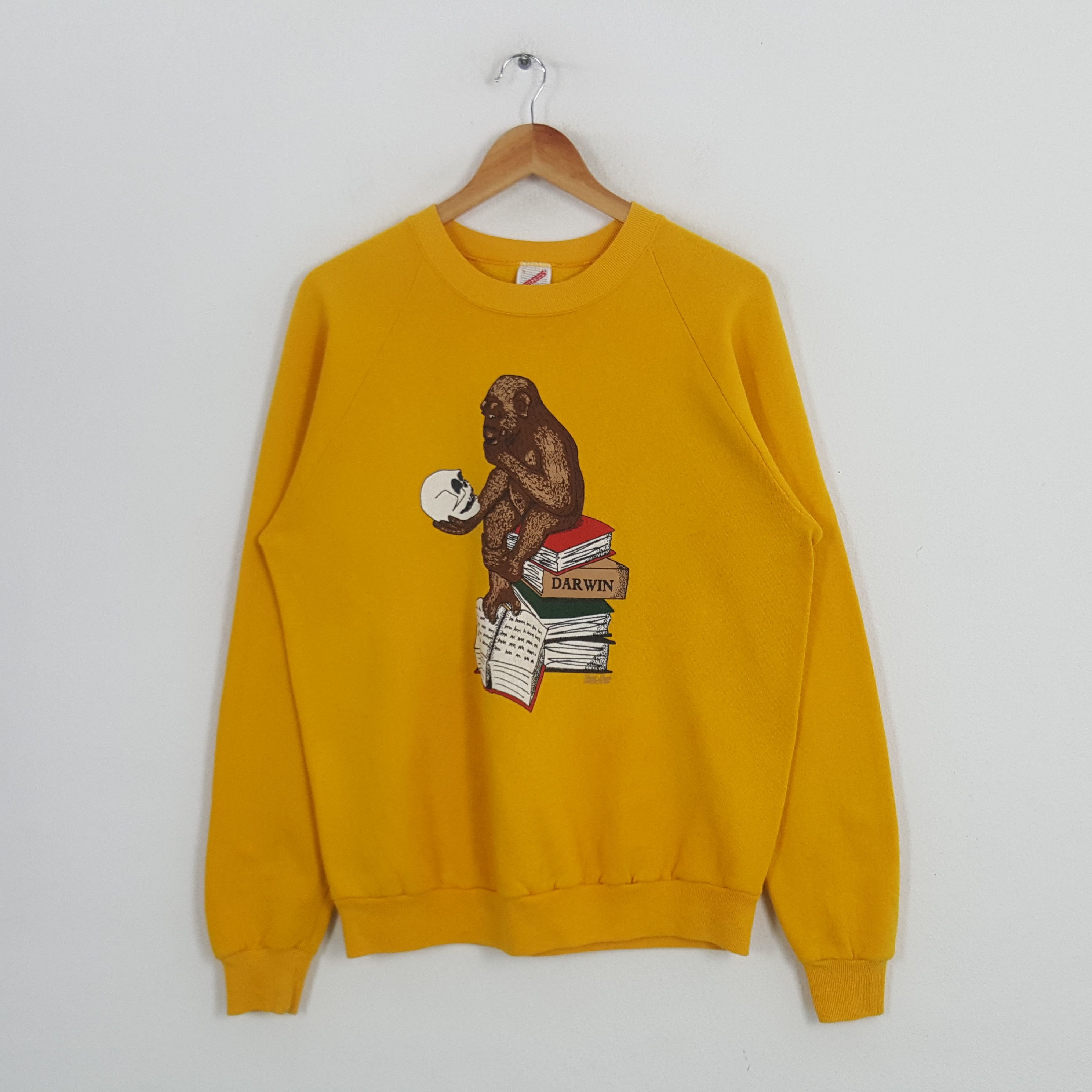 Arts & Science × Vintage Vintage Darwin Theory of Biological Evolution Sweatshirt Size US M / EU 48-50 / 2 - 1 Thumbnail