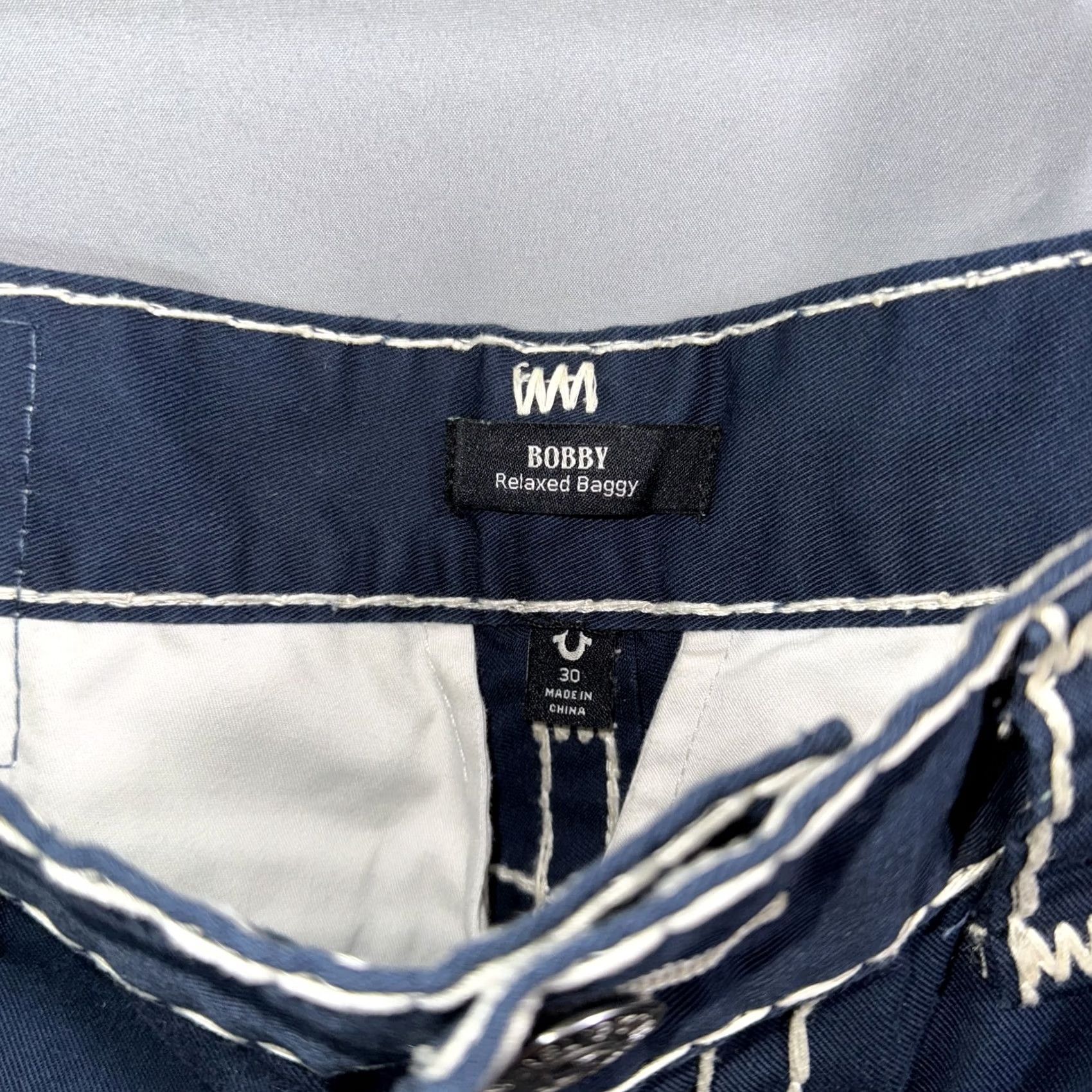 True Religion VINTAGE True Religion Jeans Mens 30 Blue Bobby Relaxed Baggy Contrast Stitch Streetwear Mens 30 Blue Bobby Relaxed Baggy Denim Jeans Size US 30 / EU 46 - 4 Thumbnail