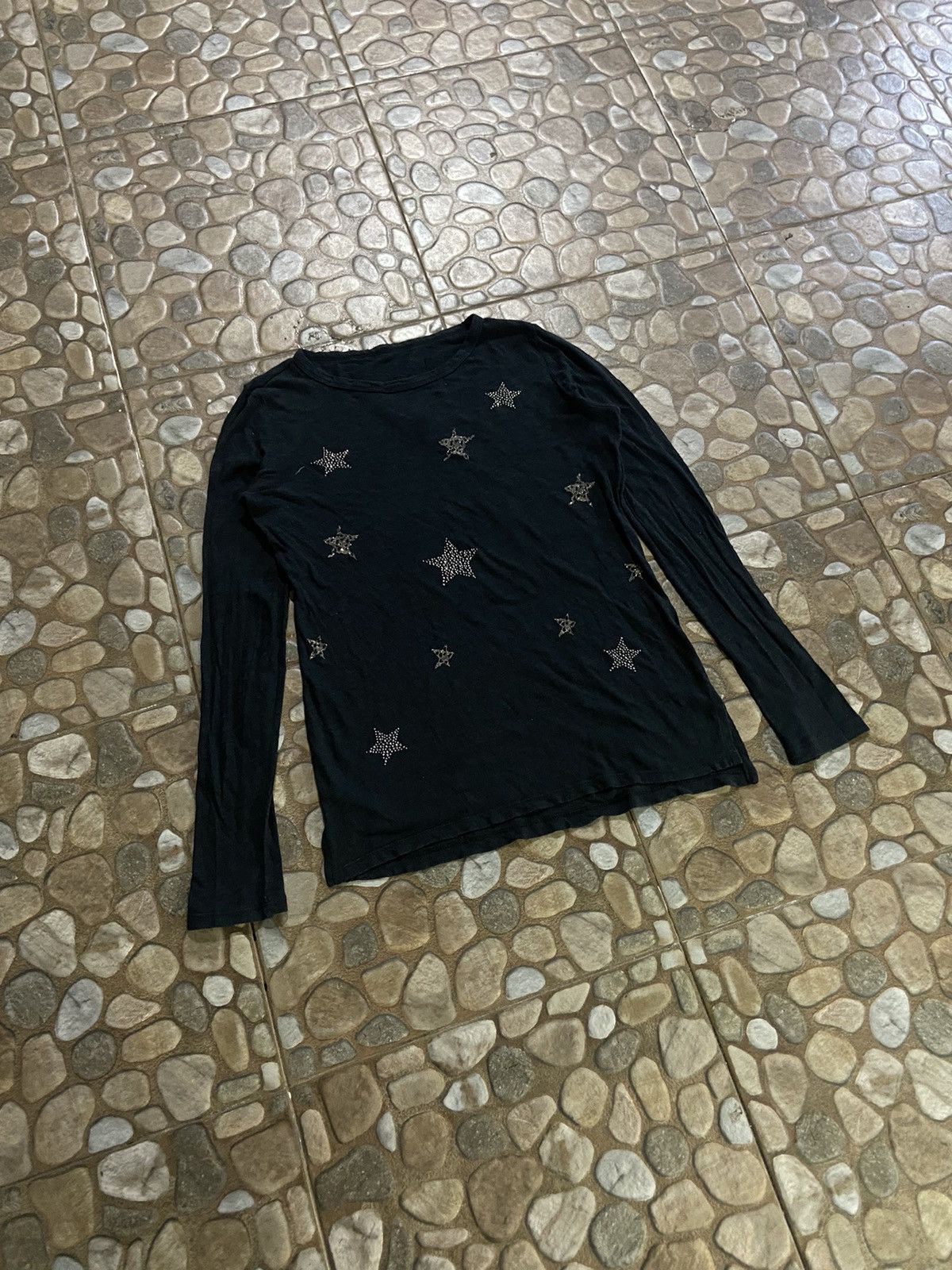 If Six Was Nine VTG Y2K the Ryand studded star long sleeve t-shirt Size M / US 6-8 / IT 42-44 - 2 Thumbnail