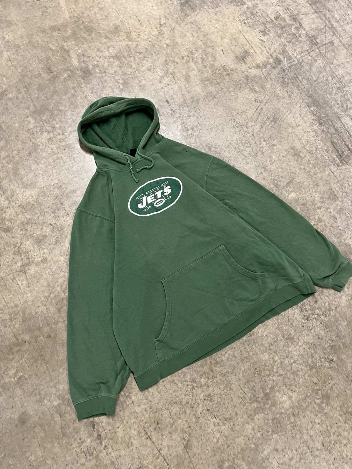 Vintage NY jets vintage hoodie streetwear sportswear boxy hype rare Size US XXL / EU 58 / 5 - 5 Thumbnail