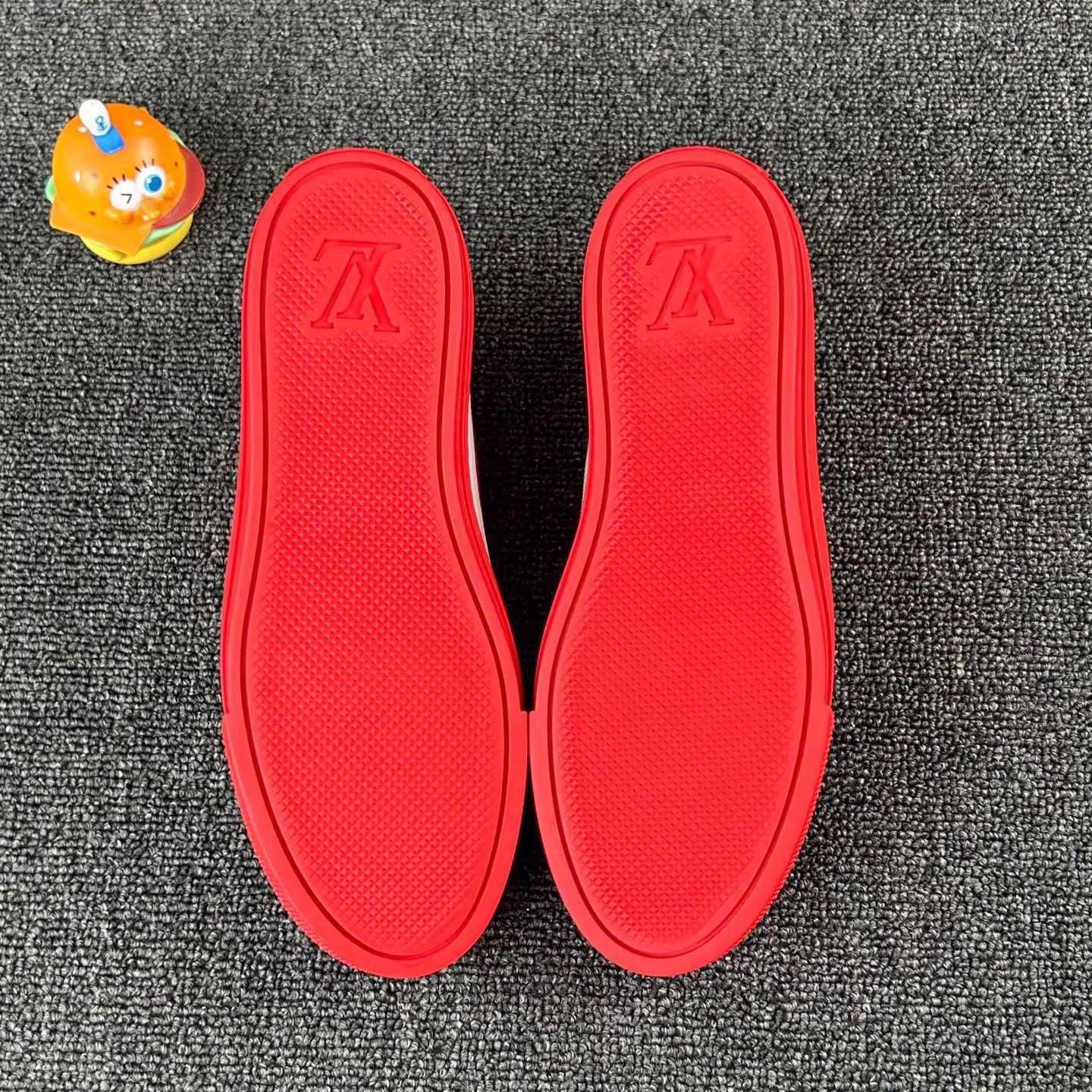 Louis Vuitton LV Red-White Stripe Monogram Sneaker 35 Size US 4.5 / IT 34.5 - 6 Thumbnail