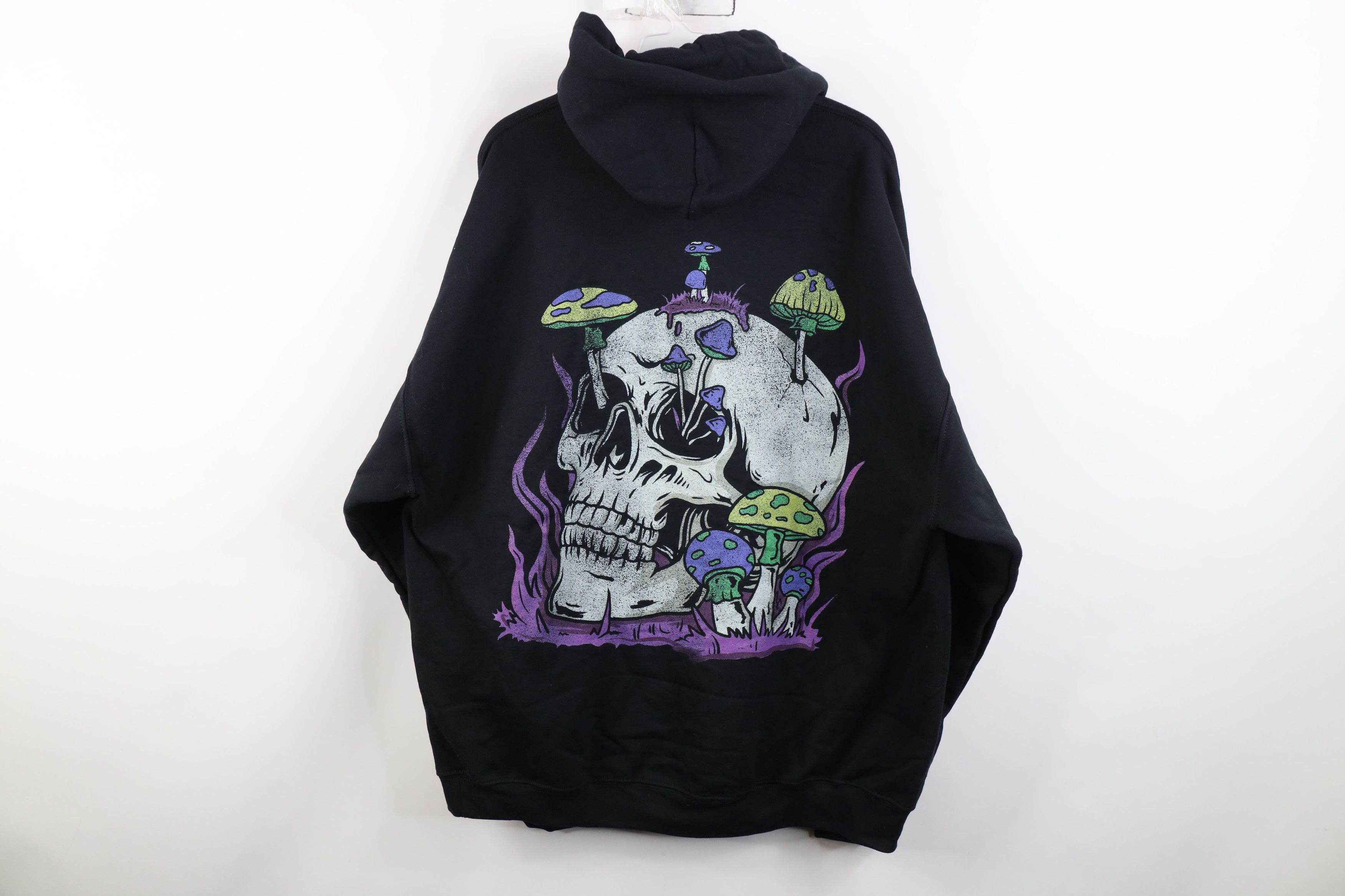 Vintage Vintage Y2K Streetwear Mushroom Skeleton Fire Flames Hoodie Size US XL / EU 56 / 4 - 10 Thumbnail