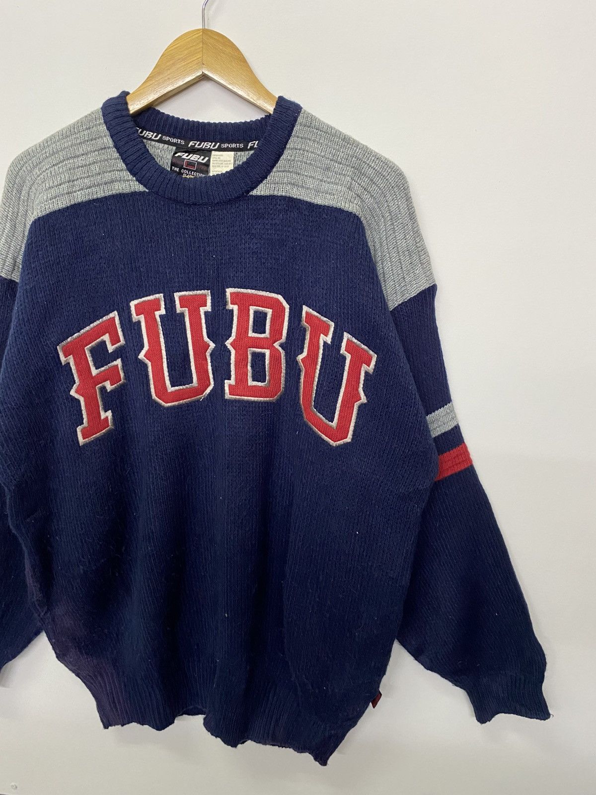 Homespun Knitwear Vintage FUBU Embroidery Knitwear Sweatshirt Size US XL / EU 56 / 4 - 4 Thumbnail