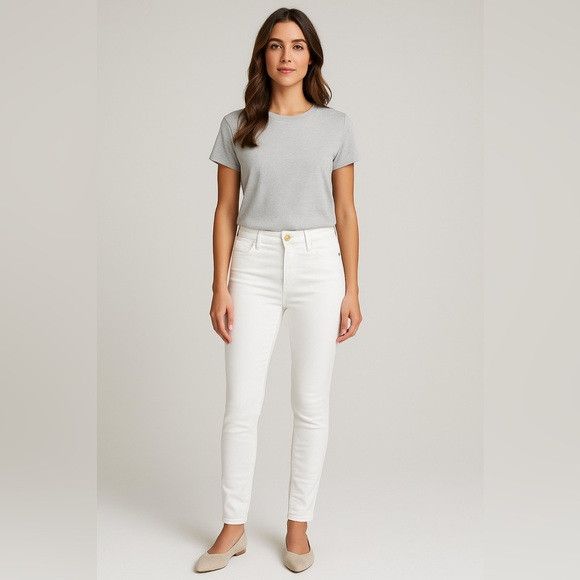 Other Pilcro and the Letterpress Script Skinny Jeans White Size 27 Size 27" / US 4 / IT 40 - 1 Thumbnail