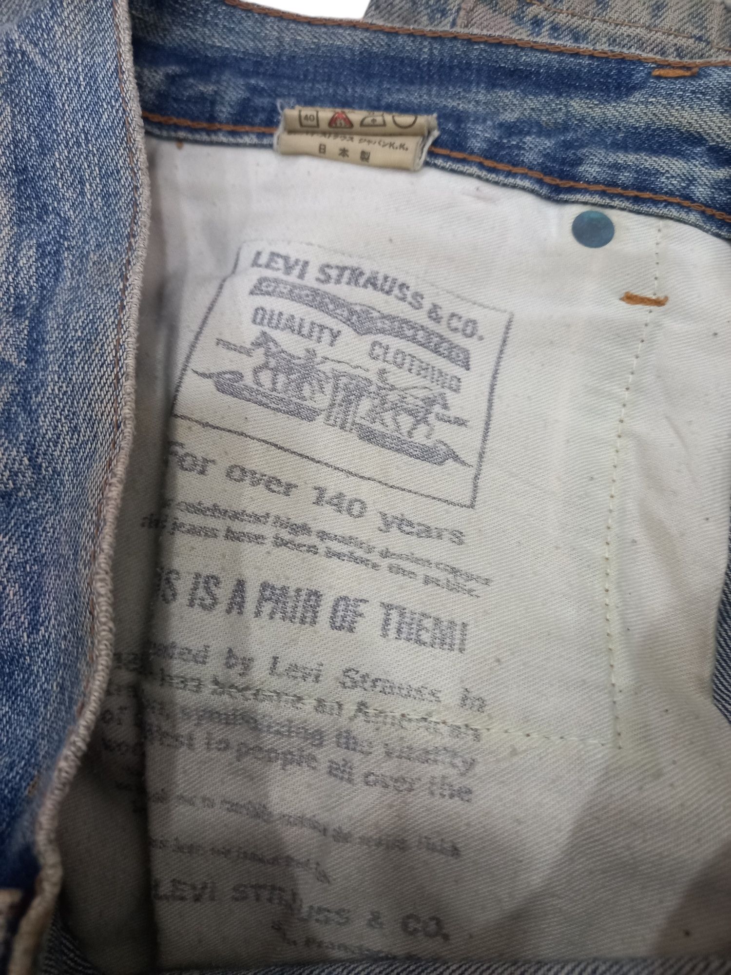 Levi's Vintage 90s 00s Thrashed Levi's 502 BIG E Selvedge Size US 30 / EU 46 - 10 Thumbnail