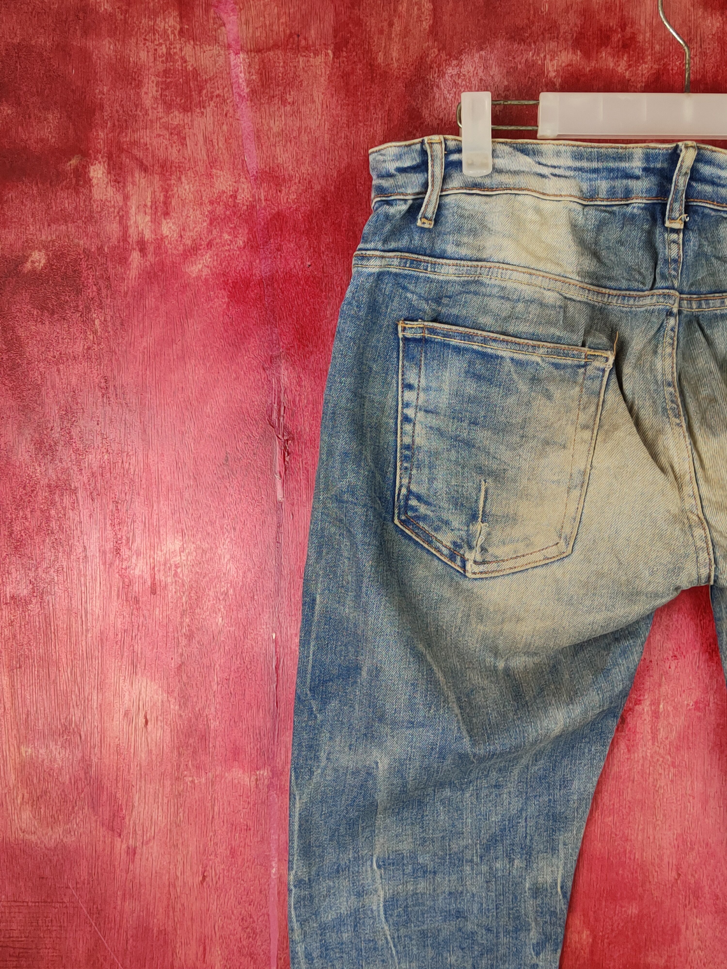 Japanese Brand Zara Man vintage Blue Faded Distressed jeans Denim #S1532 Size US 31 - 10 Thumbnail