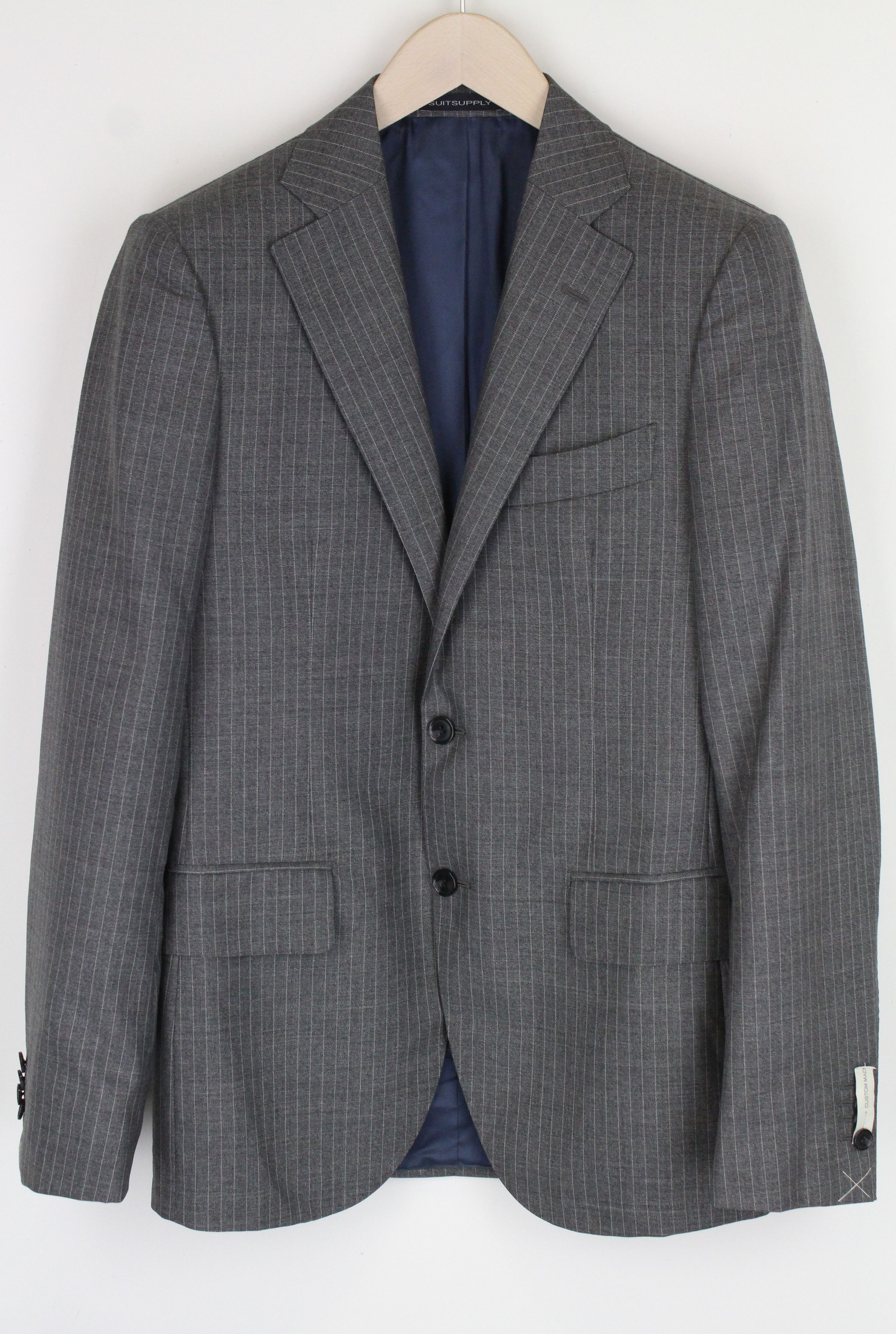 Suitsupply LAZIO UK36R Grey Wool Pinstriped Blazer 61049 Size 36R - 1 Thumbnail