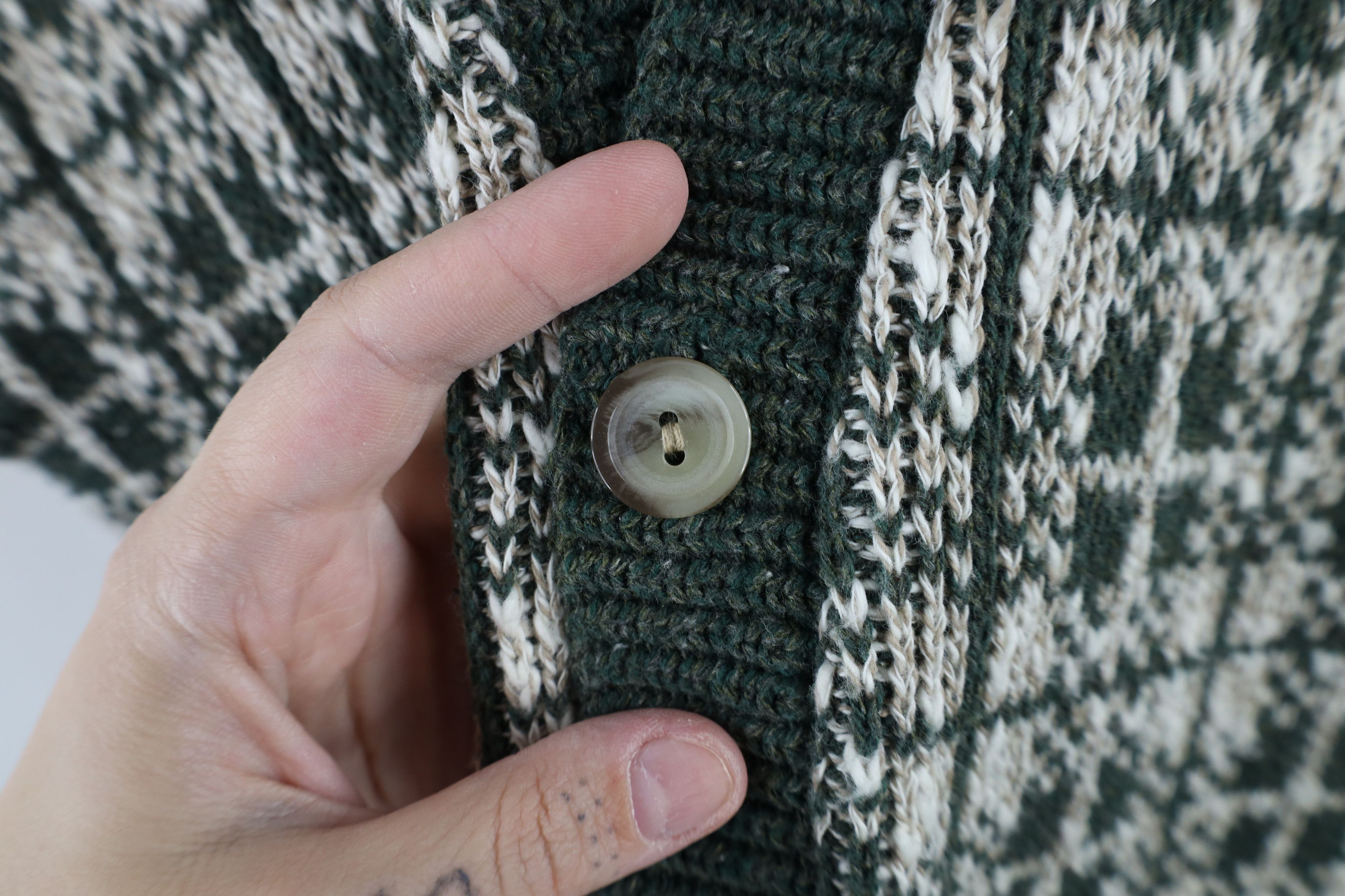 Vintage Vintage 90s Streetwear Cotton Knit Cardigan Sweater Vest USA Size US L / EU 52-54 / 3 - 4 Thumbnail