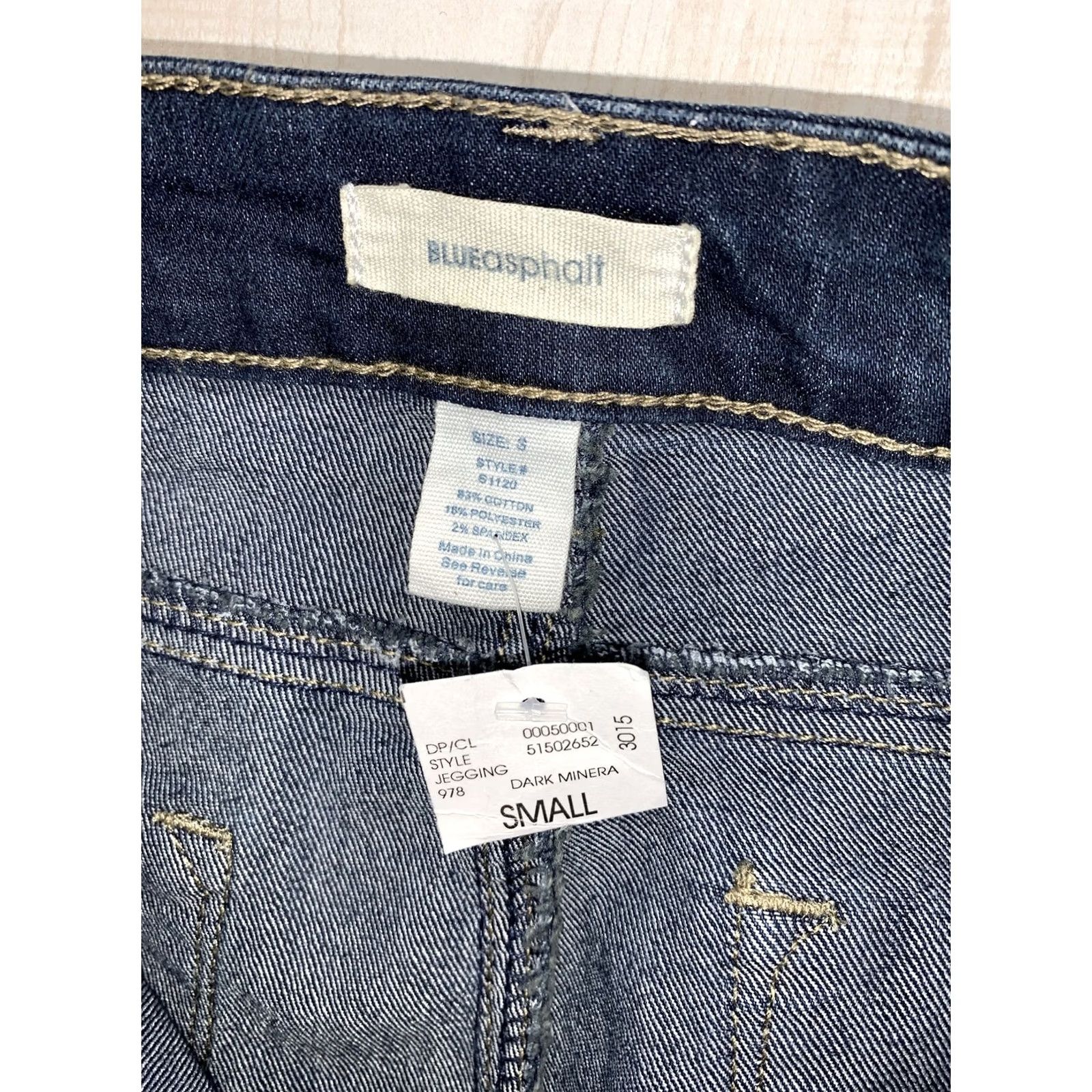 Vintage Blue Asphalt Jeans Jegging Women’s SZ 3 NWT-4601 Slim Regular Pull On Denim Cotton Blend Blue Size 26" / US 2 / IT 38 - 7 Thumbnail