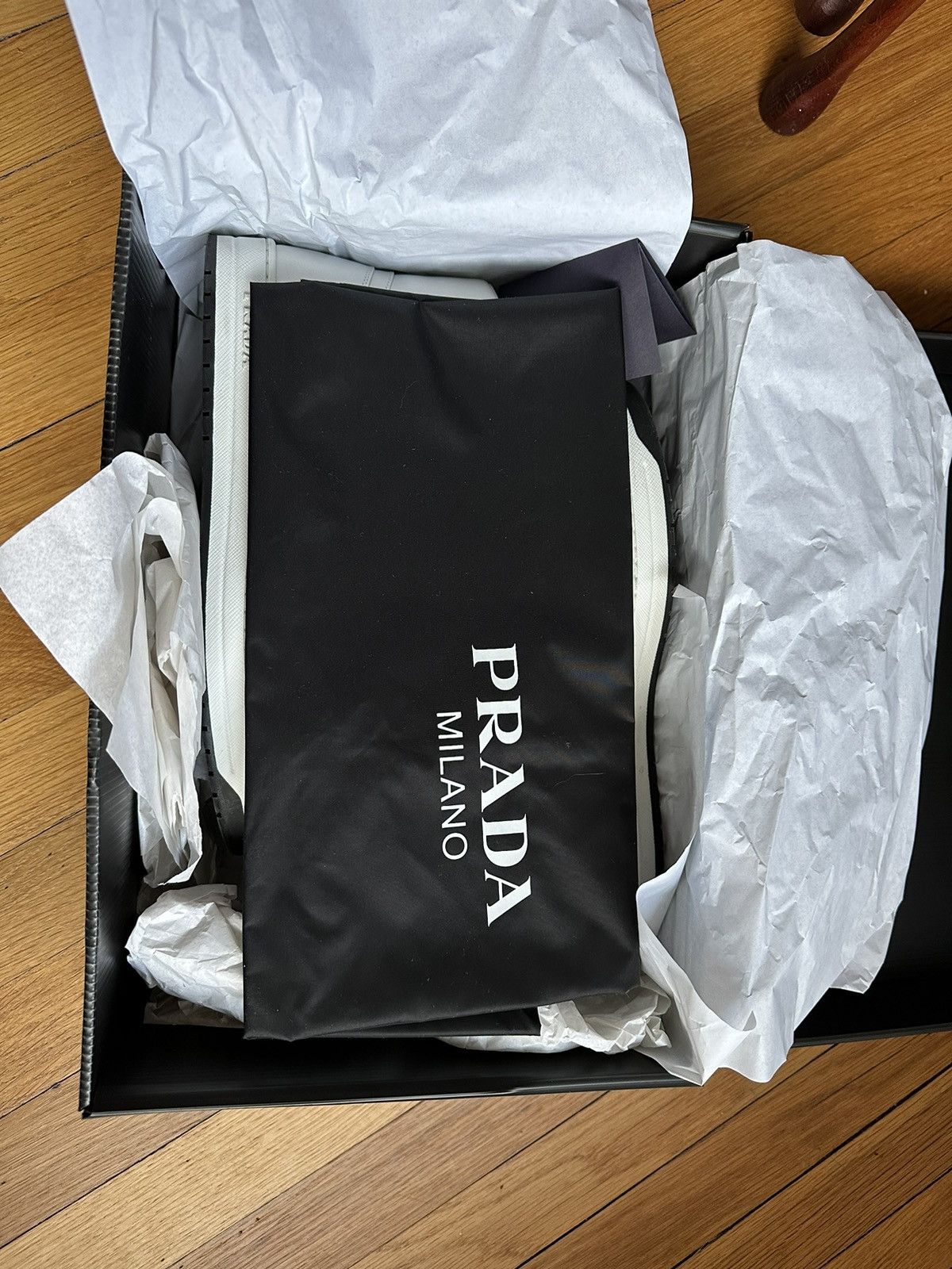 Prada Prada triangle logo Downtown Hi-Top Sneakers Size US 7 / EU 40 - 7 Thumbnail