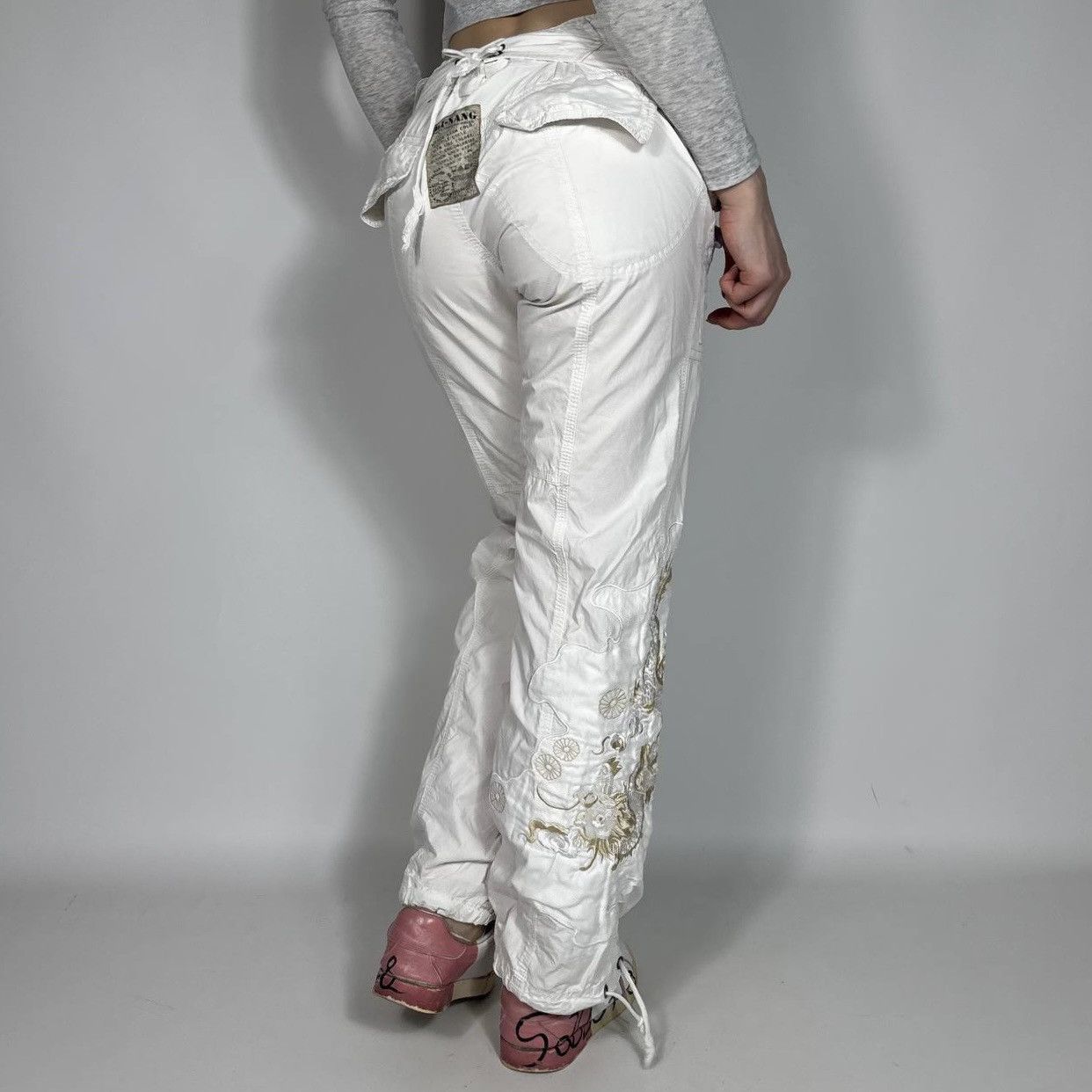 Japanese Brand Vintage Y2K Japanese Dragon Logo Cargo Pants MHI Style 90s Size 27" / US 4 / IT 40 - 2 Thumbnail