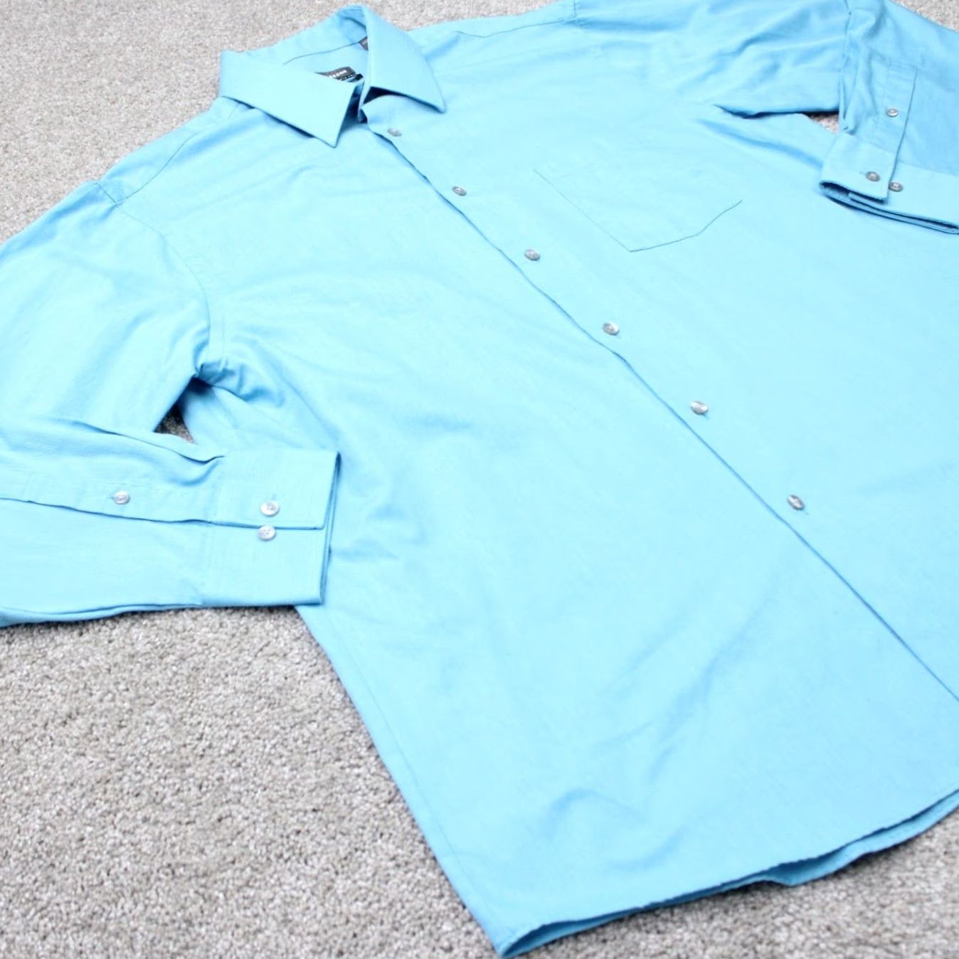 Geoffrey Beene Geoffrey Beene Dress Shirt Mens 16.5 34/35 Blue Classic Fit L/S Button-Down Collar-Blue 60% Cotton 40% Polyester Regular Size Type Regular Bedside? Size 46R - 5 Thumbnail