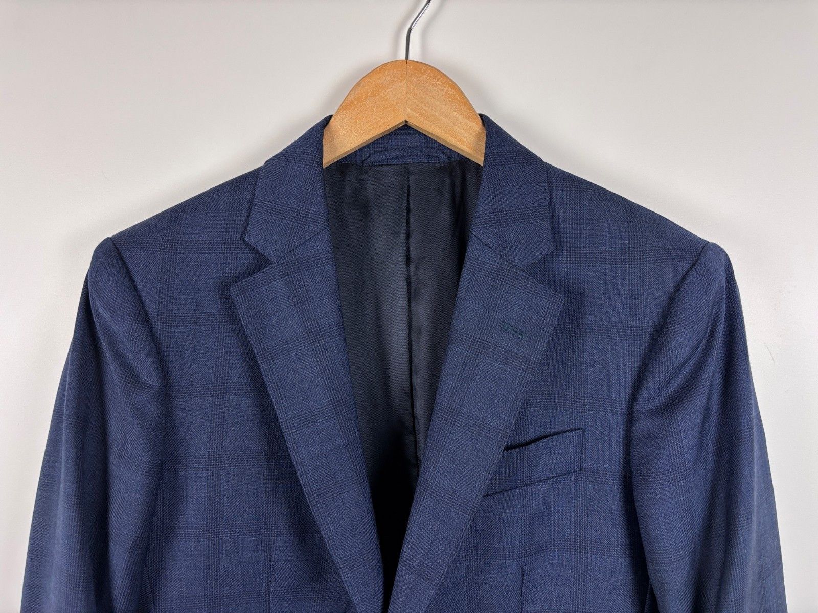 Hackett Hackett London Wool Check Blazer Jacket Dark Blue Size 36R Size 36R - 2 Thumbnail