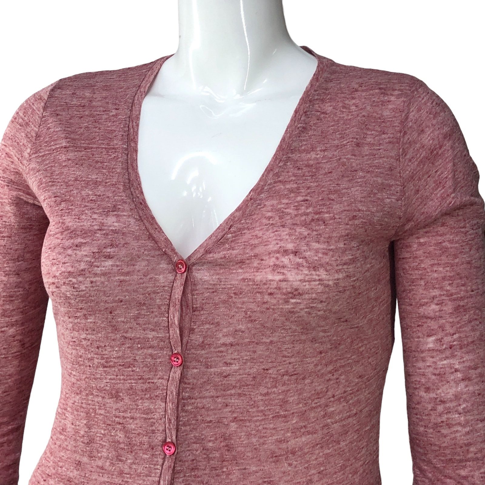 MAJESTIC FILATURES Majestic Filatures Size 3 US M Cardigan Linen V Neck Size M / US 6-8 / IT 42-44 - 2 Thumbnail