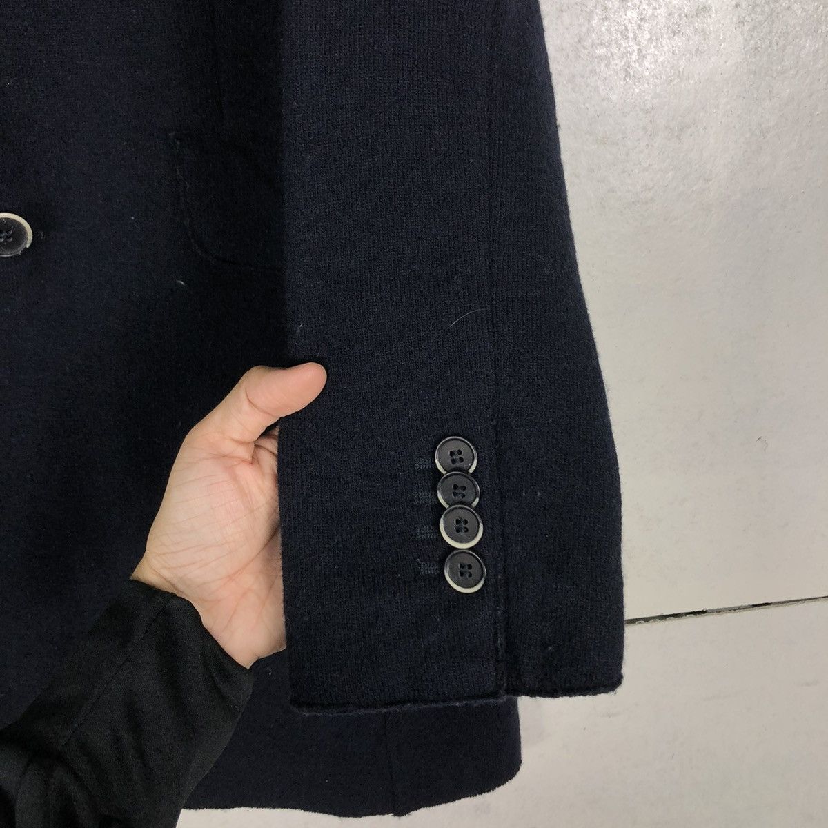 Barena 🔥RICH BLACK - WOOL LONG JACKET BARENA NEPENTHES CO LTD Size US S / EU 44-46 / 1 - 17 Thumbnail