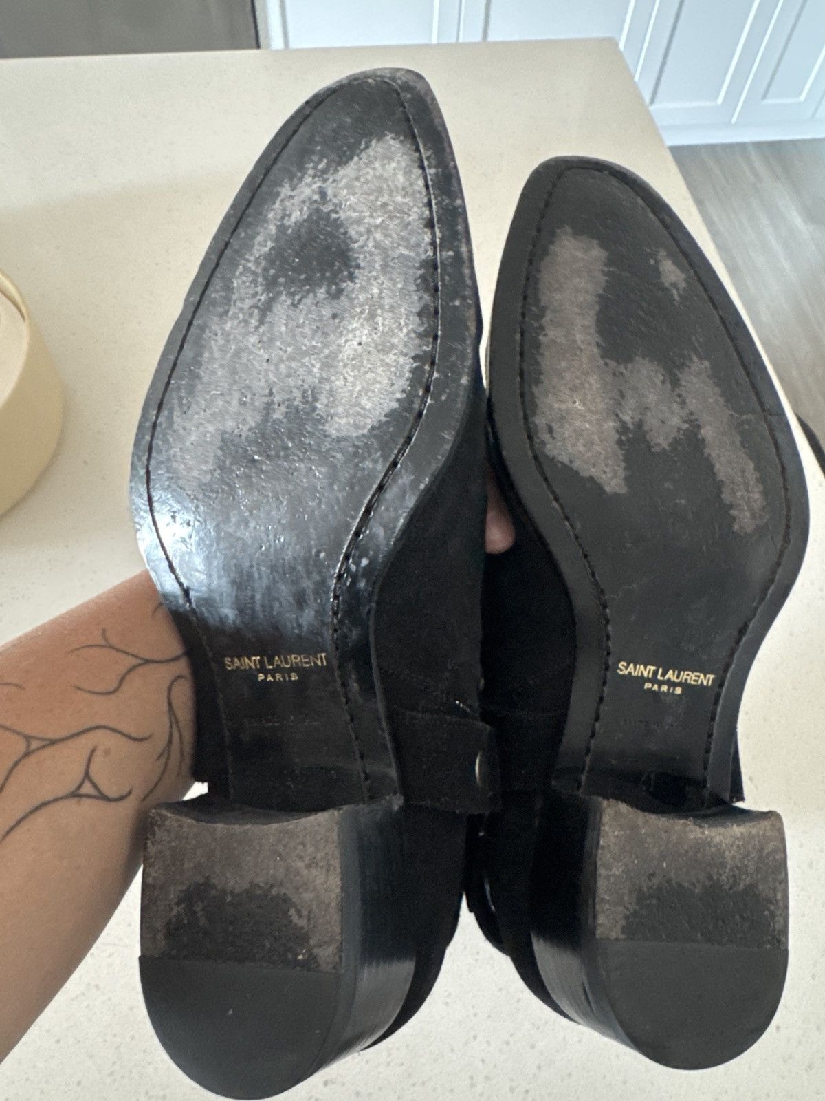 Saint Laurent Paris Saint Laurent Black Harness Sued Boots Size US 8.5 / EU 41-42 - 5 Thumbnail