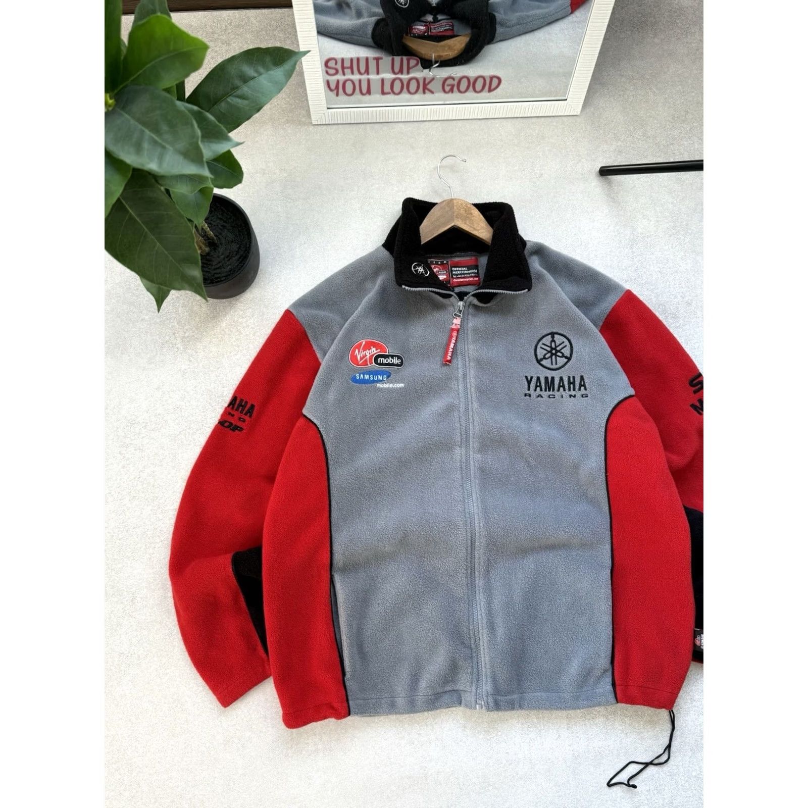 Yamaha YAMAHA VINTAGE RACING FLEECE FULL ZIP MEN’S JACKET XL Gray Motorized 90s Motored Yamaha Fleece Ful Zip Embroidered Logo Zipper MotoRIDING Racing Size US XL / EU 56 / 4 - 3 Thumbnail