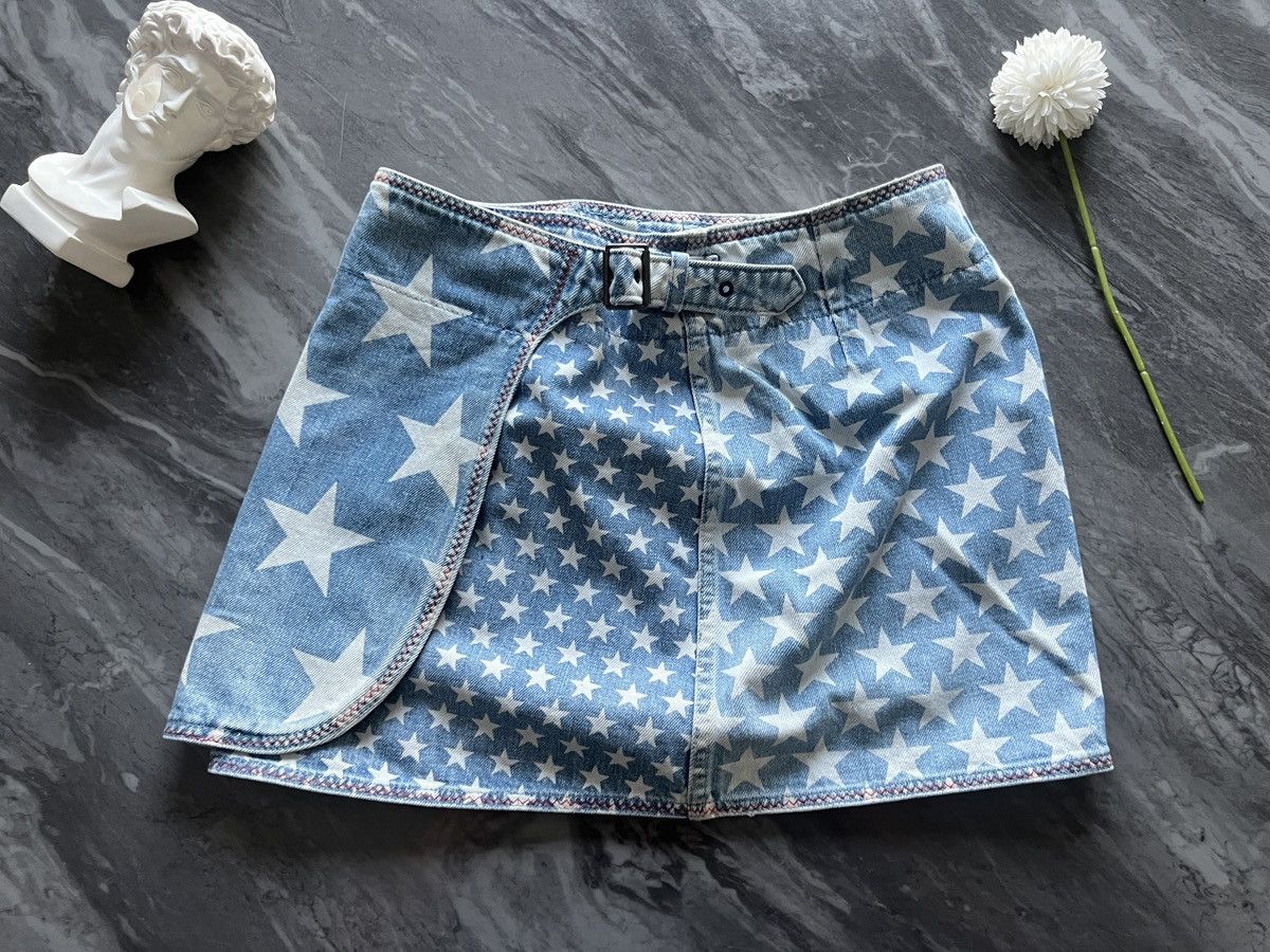 Hysteric Glamour Hysteric Glamour : Adjustable Denim Skirt Stars Rare Pattern Size 28" / US 6 / IT 42 - 10 Thumbnail