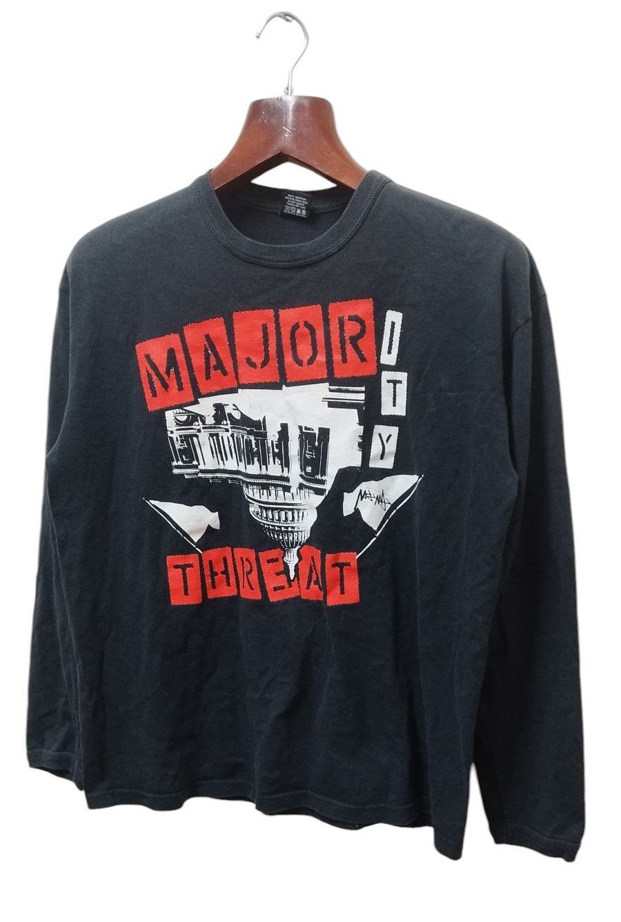 Stussy × Vintage VINTAGE STUSSY Major Threat / Minor Threat punk band shirt Size US L / EU 52-54 / 3 - 2 Thumbnail