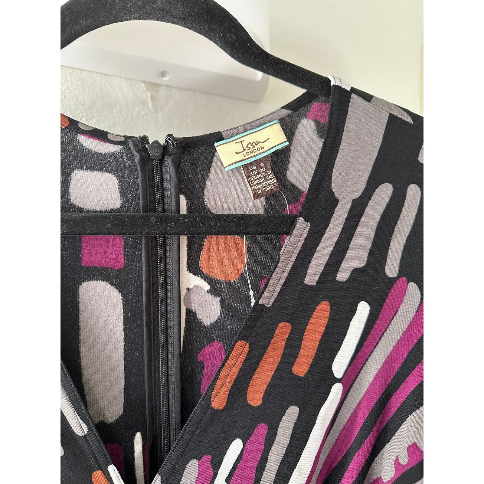 Other ISSA London Multicolor Printed Silk Draped Front Dress 6 Size M / US 6-8 / IT 42-44 - 2 Thumbnail